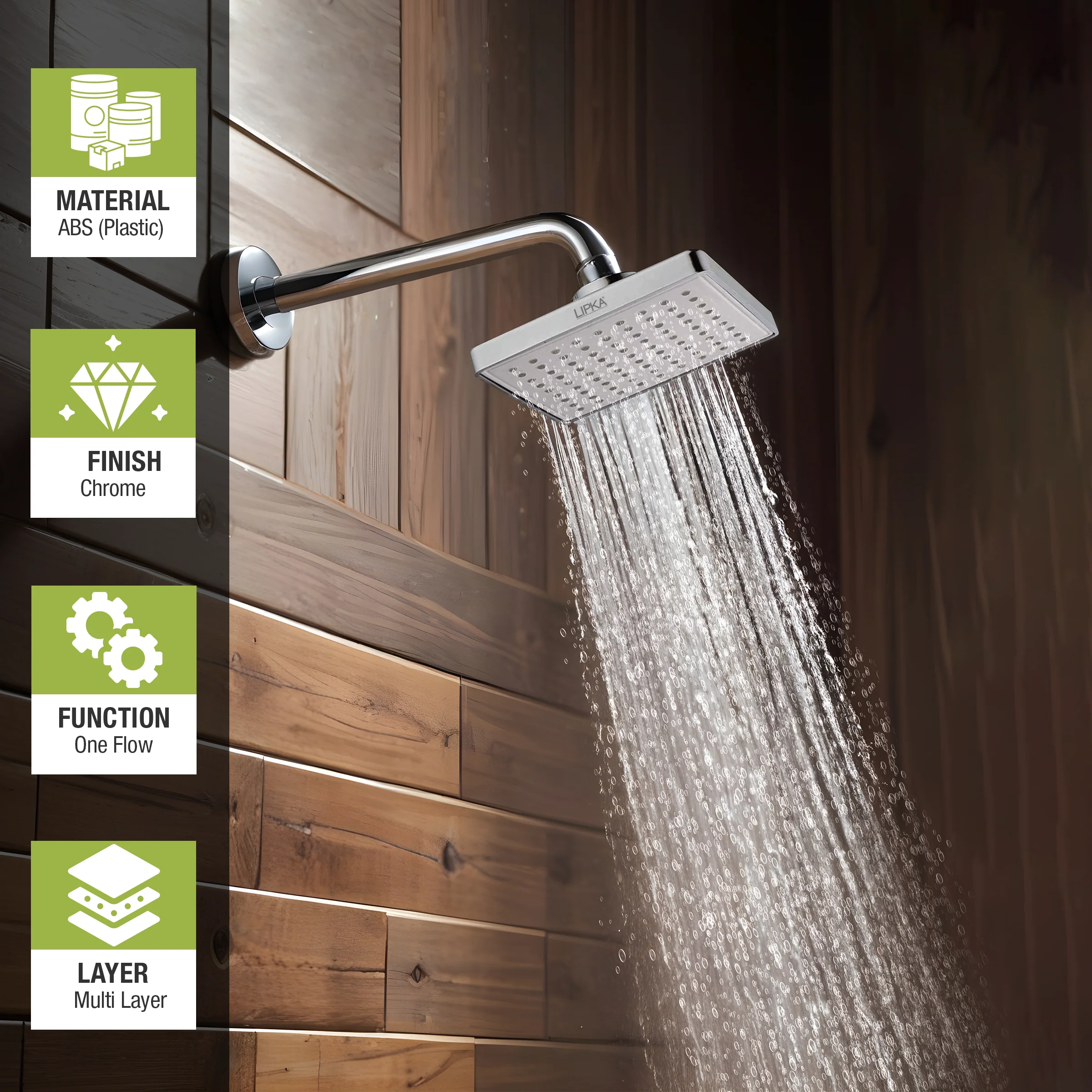 Pro Overhead Shower (4 x 4 Inches) - LIPKA - Image 7
