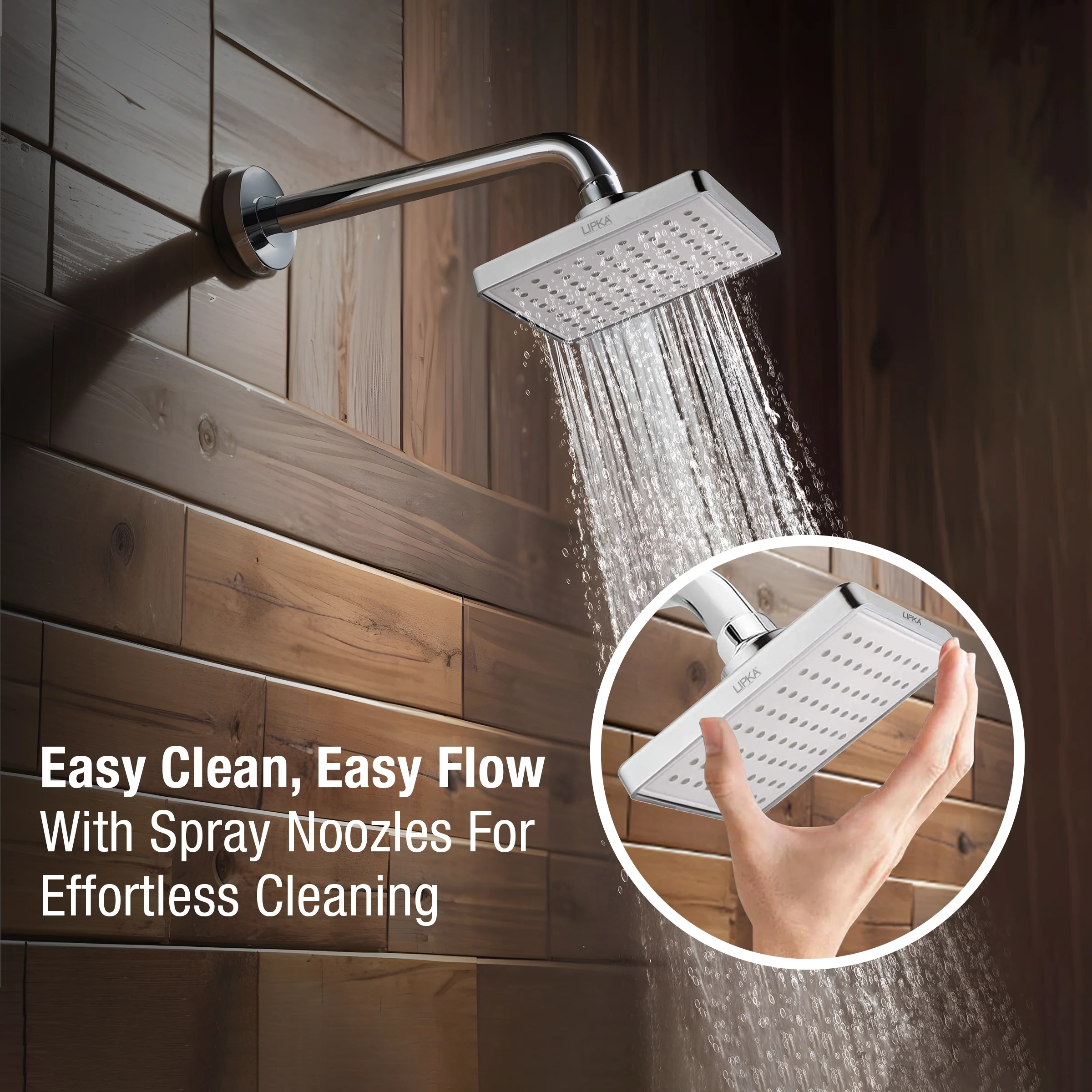 Pro Overhead Shower (4 x 4 Inches) - LIPKA - Image 8