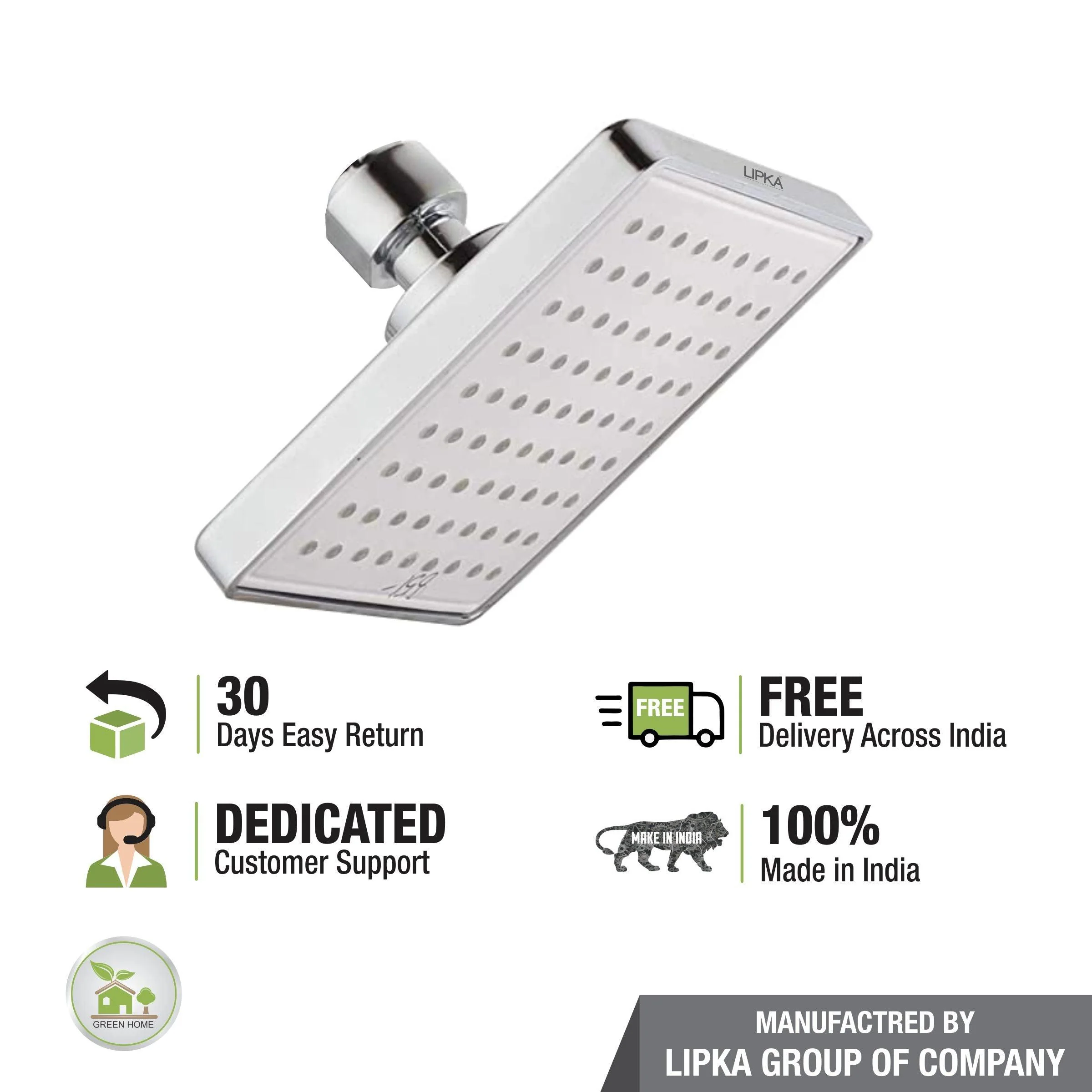 Pro Overhead Shower (4 x 4 Inches) - LIPKA - Image 9