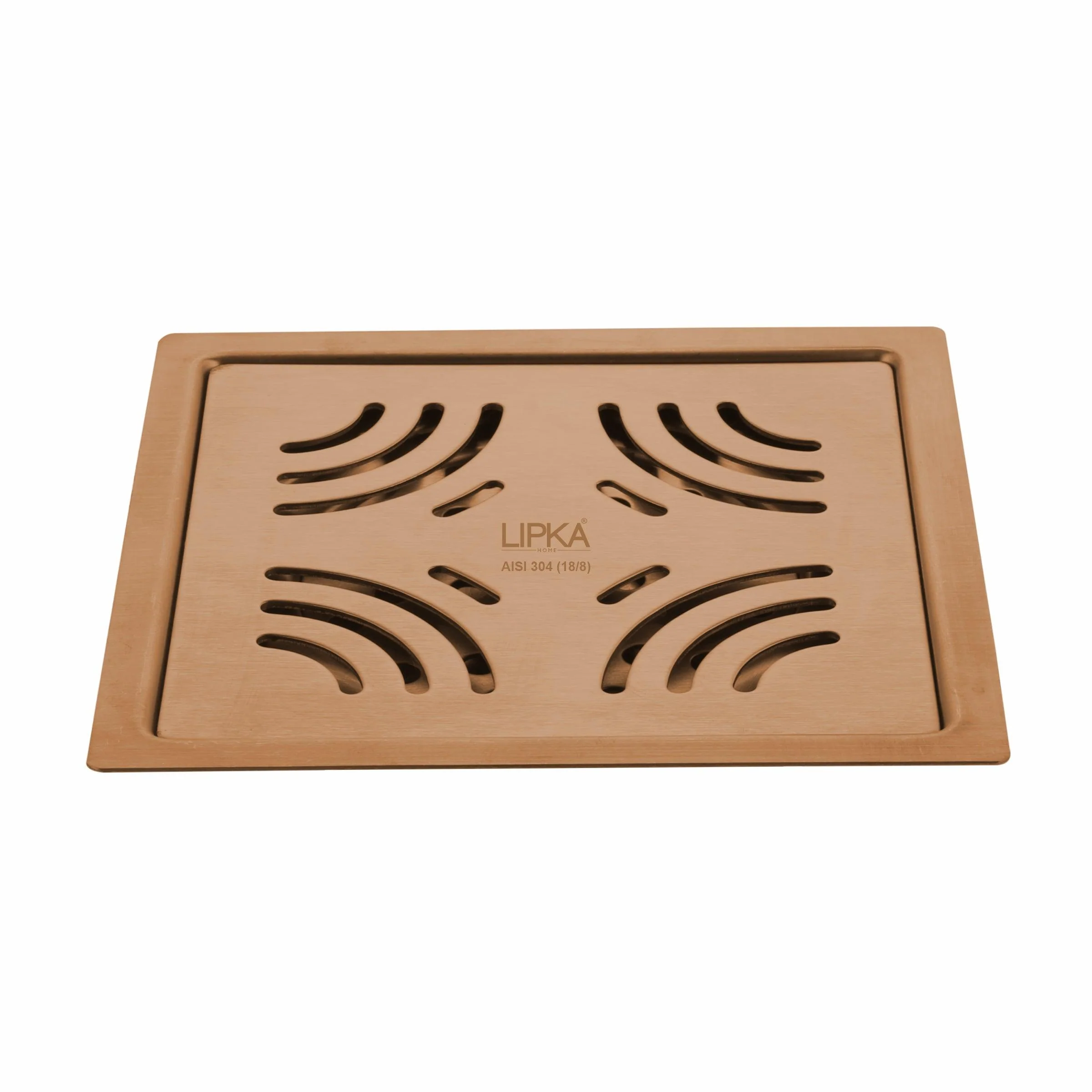 Purple Exclusive Square Flat Cut Floor Drain in Antique Copper PVD Coating (5 x 5 Inches) - LIPKA