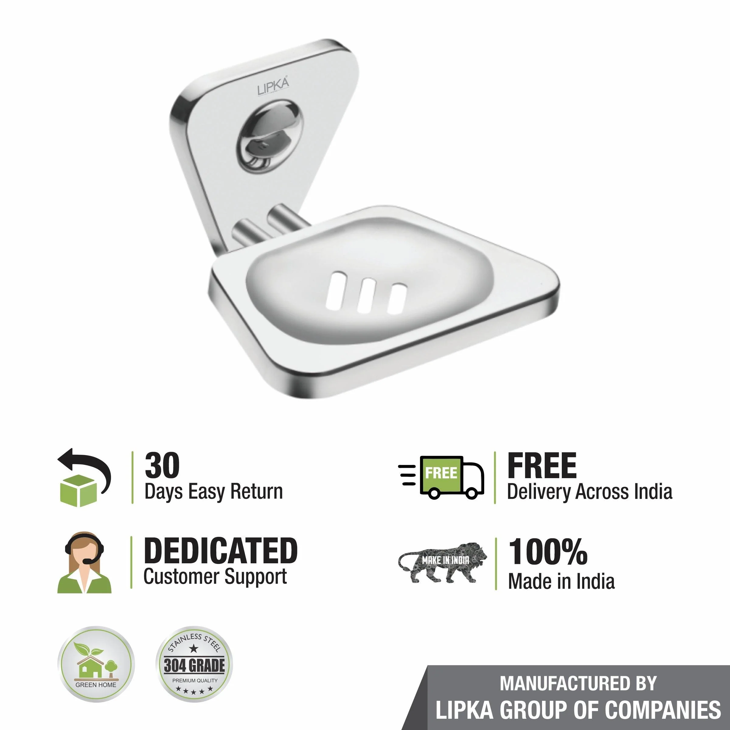 Pyramid 304-Grade Soap Dish - LIPKA - Image 3