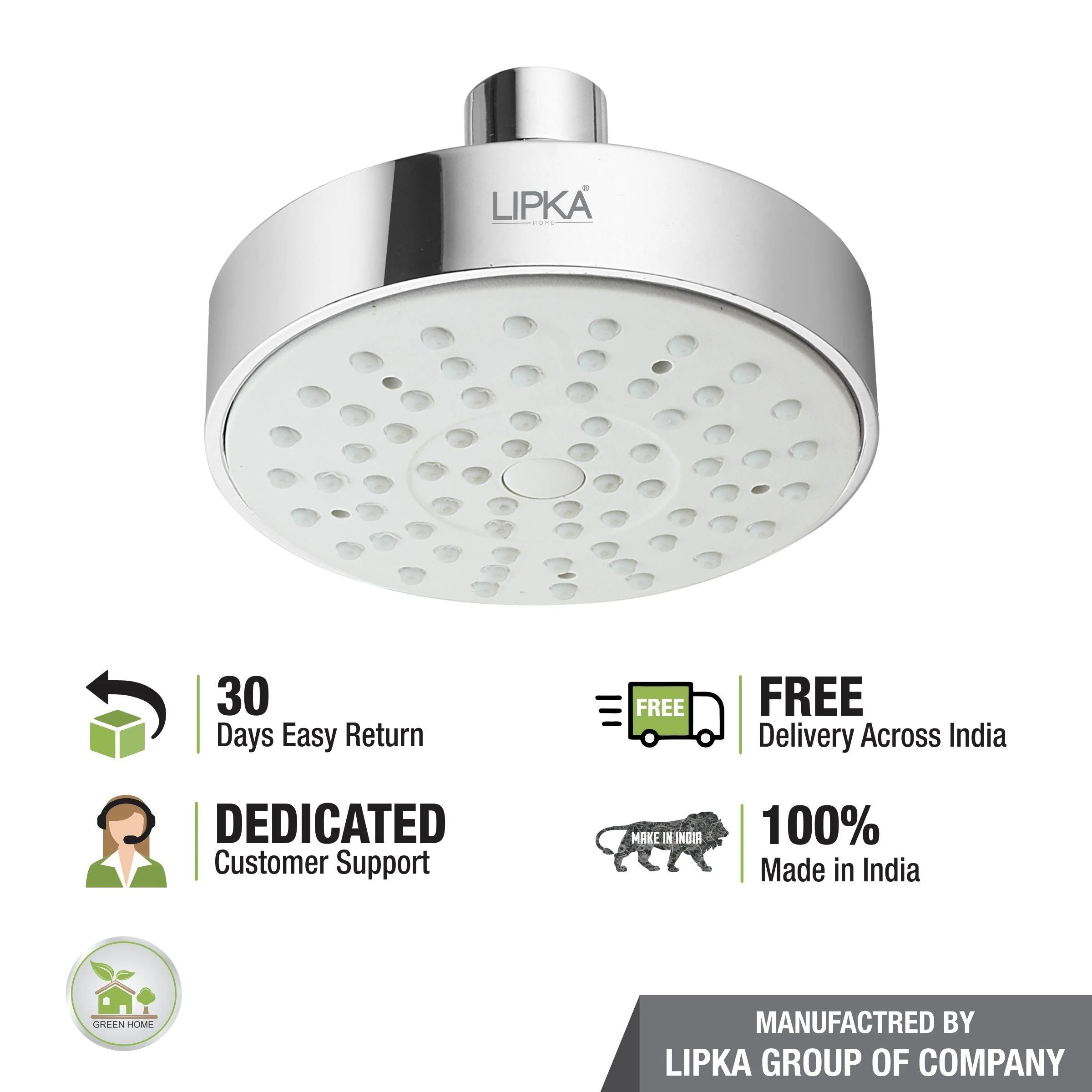 Raq Overhead Shower (4 Inches) - LIPKA - Image 9