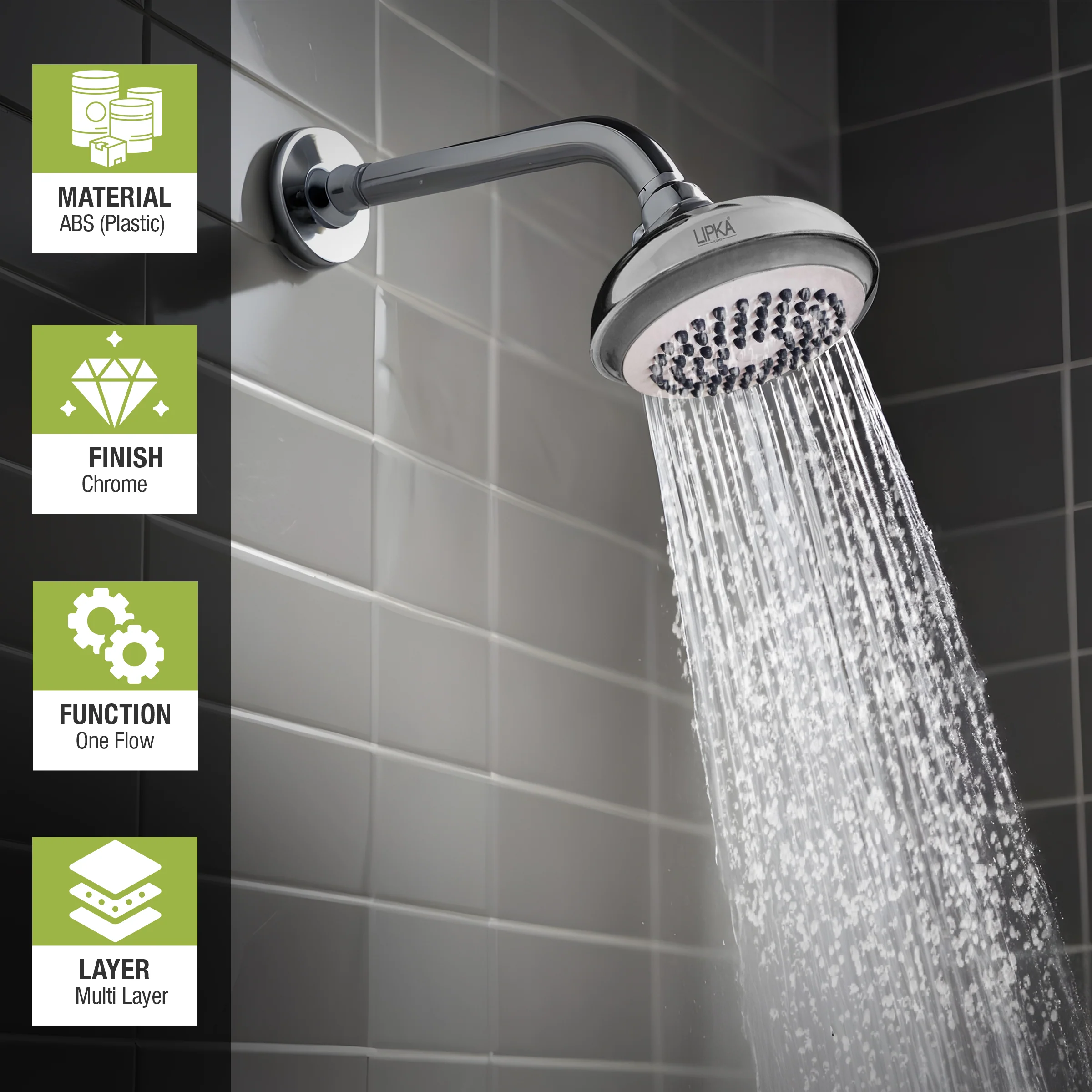 Rio Overhead Shower (4.5 Inches) - LIPKA - Image 6