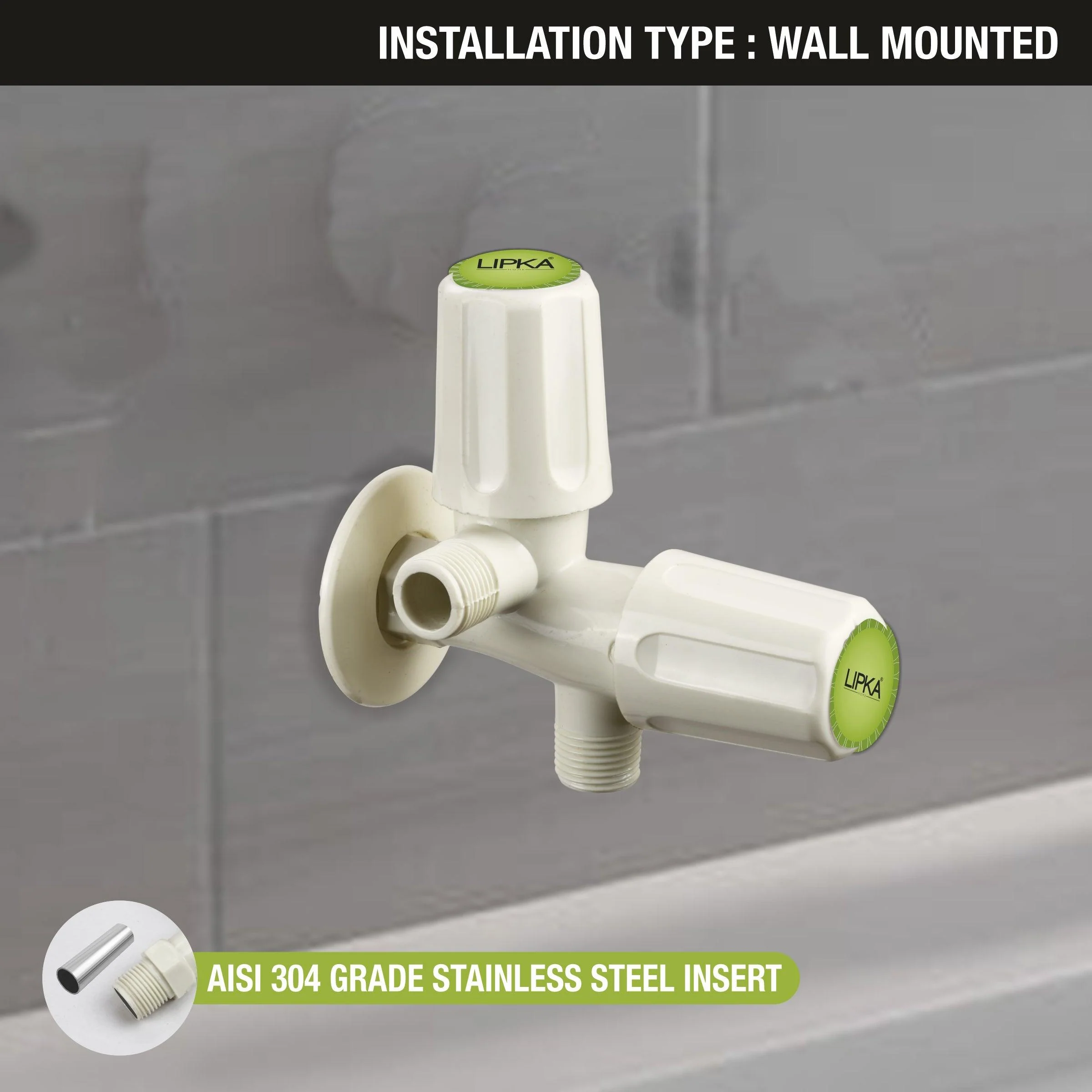 Royal Two Way Angle Valve PTMT Faucet (Double Handle) - LIPKA - Image 3
