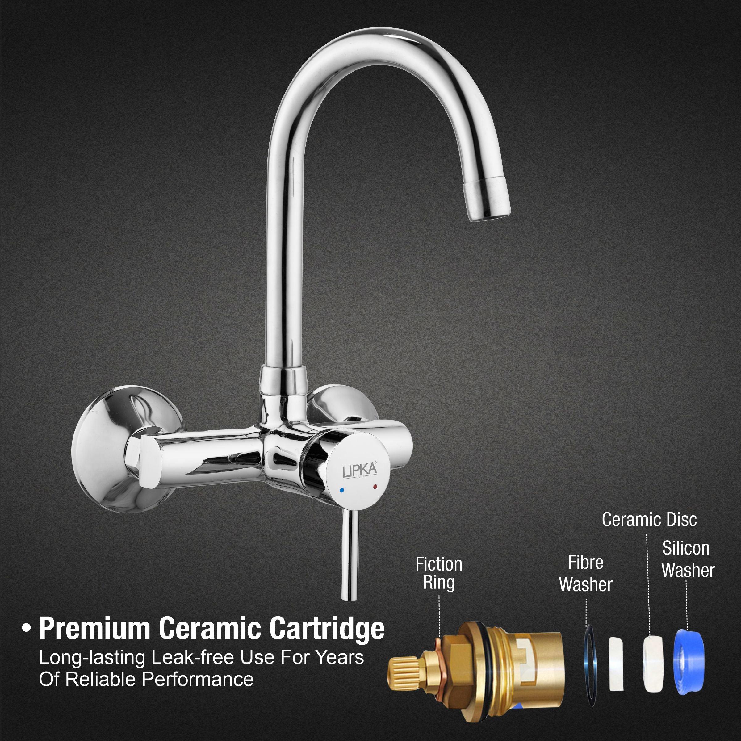 Kyron Single Lever Sink Mixer with Swivel Spout (20 Inches) - LIPKA - Image 3