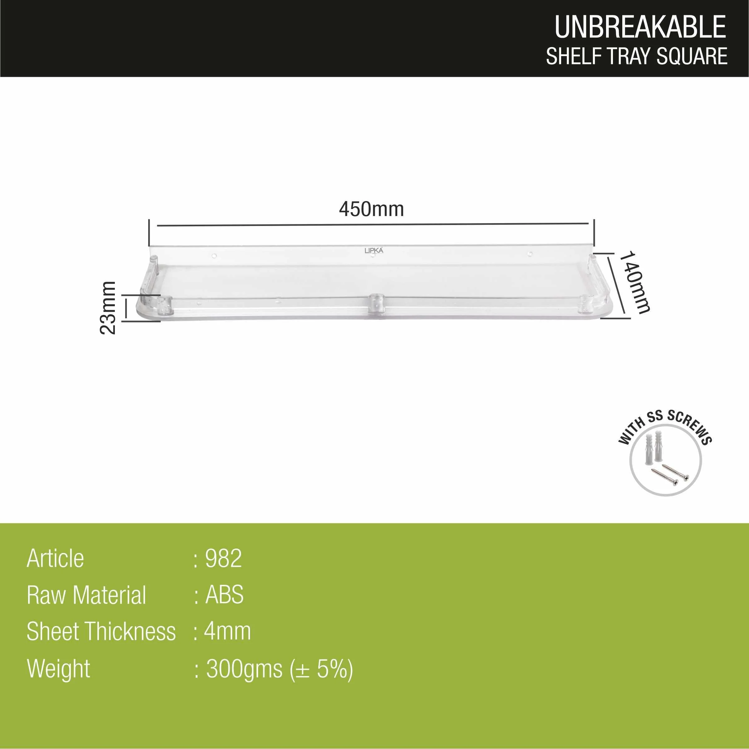 Square ABS Shelf Tray - LIPKA - Image 3
