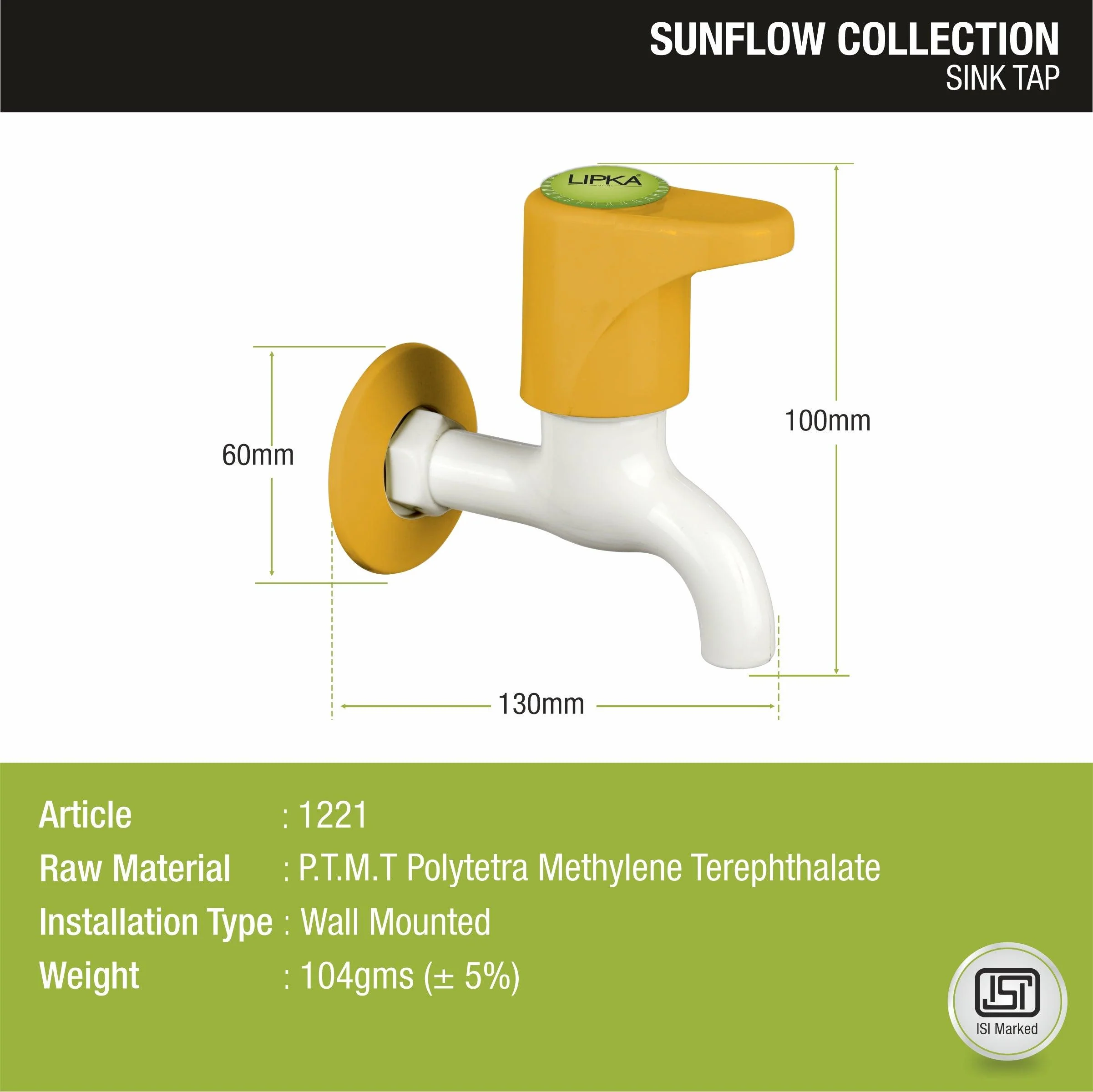 Sunflow Bib Tap PTMT Faucet - LIPKA - Image 2
