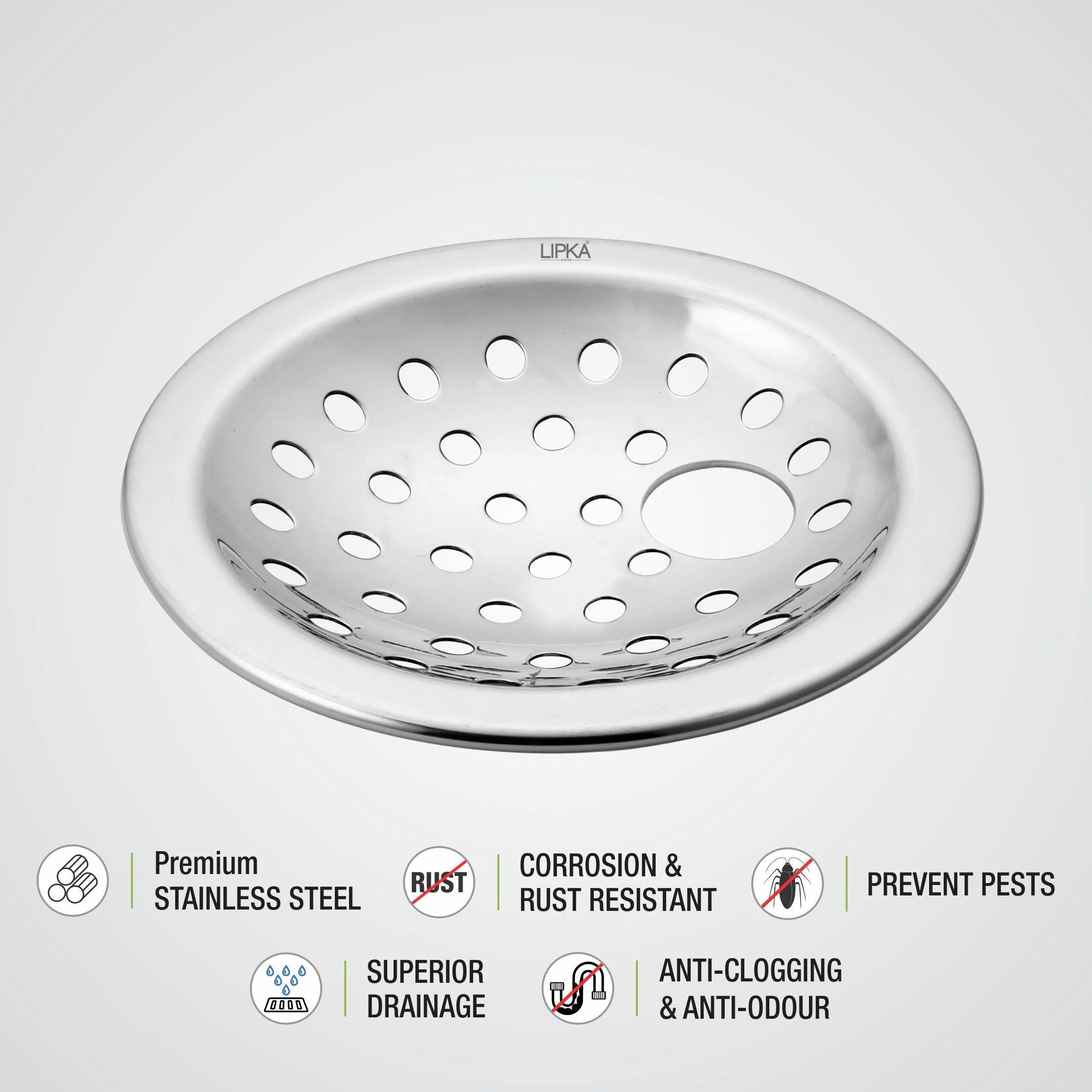 Super Heavy Snow Round  Floor Drain with Hole (4.5 inches) - LIPKA - Image 3