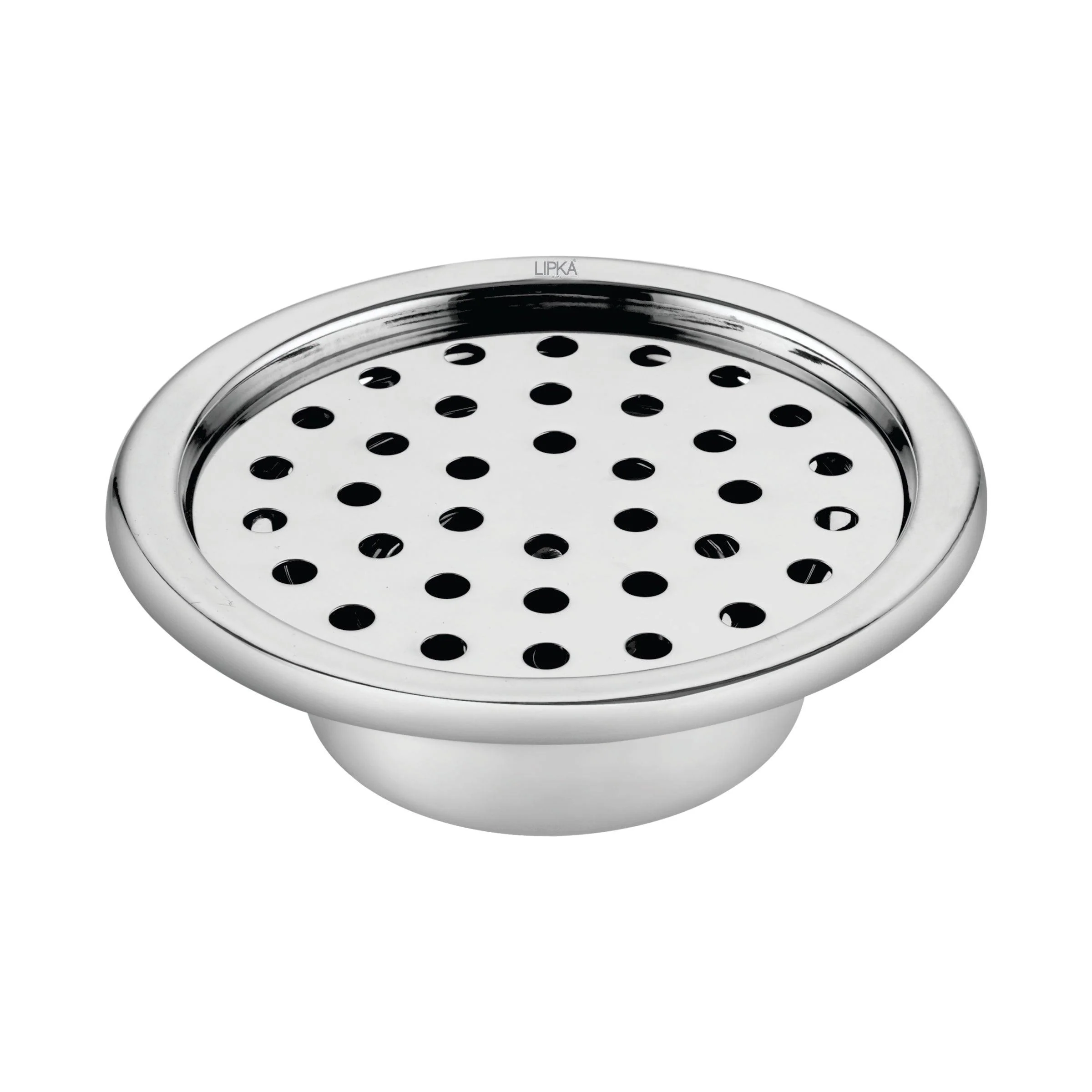 Super Sleek Round Floor Drain (5 inches) with Cockroach Trap - LIPKA