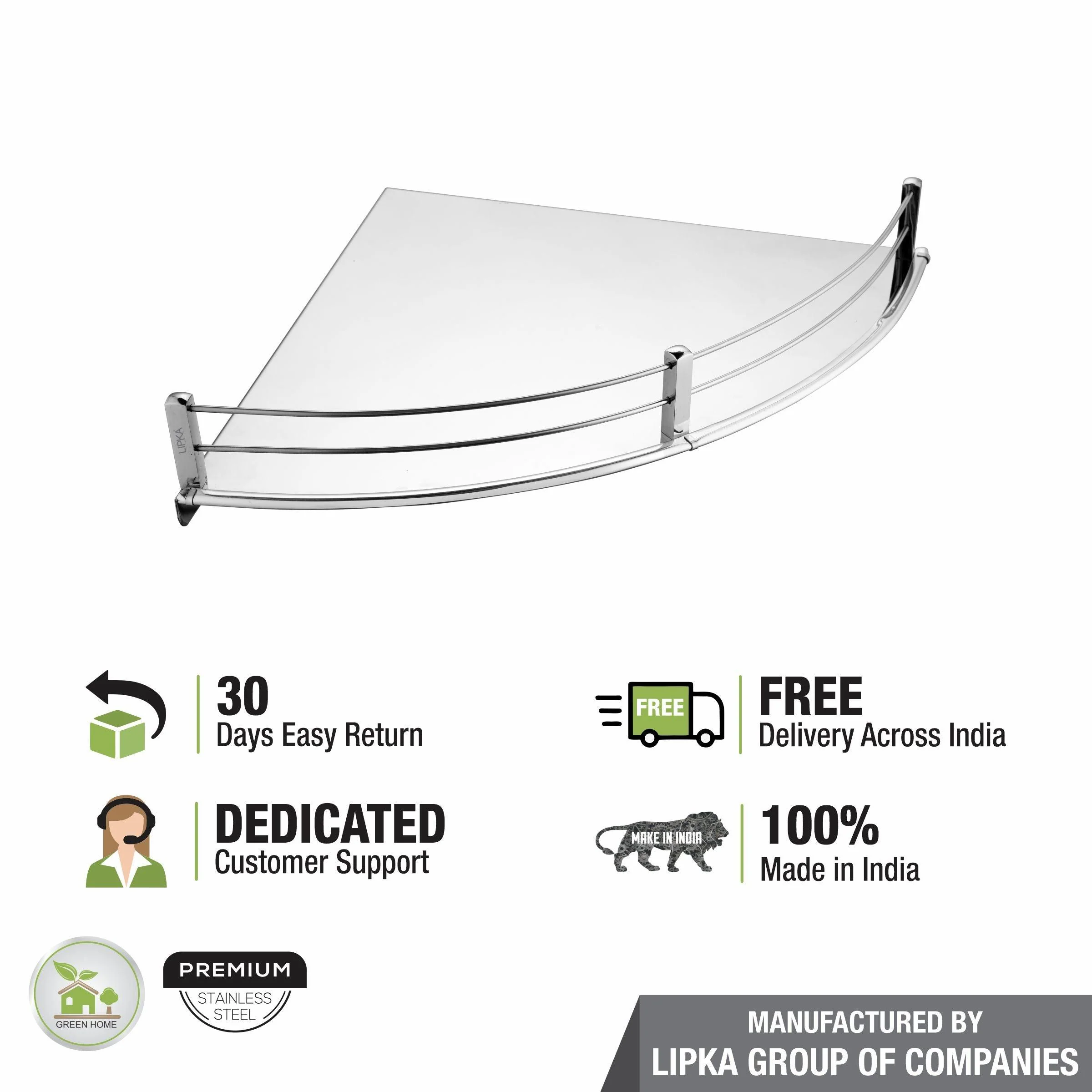 Supreme Round Corner Shelf Tray (12 x 12 Inches) - LIPKA - Image 3