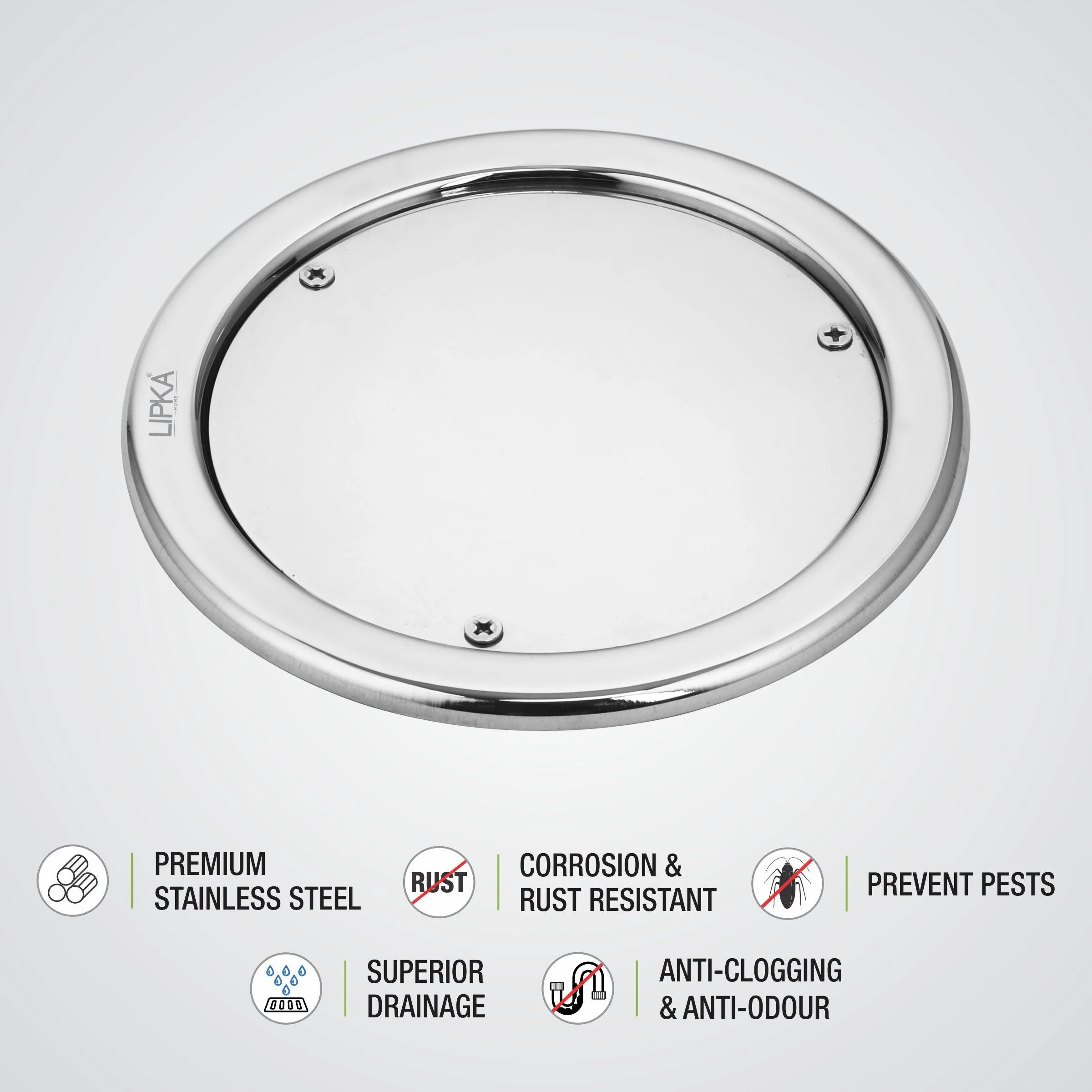 Sweep Out Round Floor Drain (5 inches) - LIPKA - Image 3