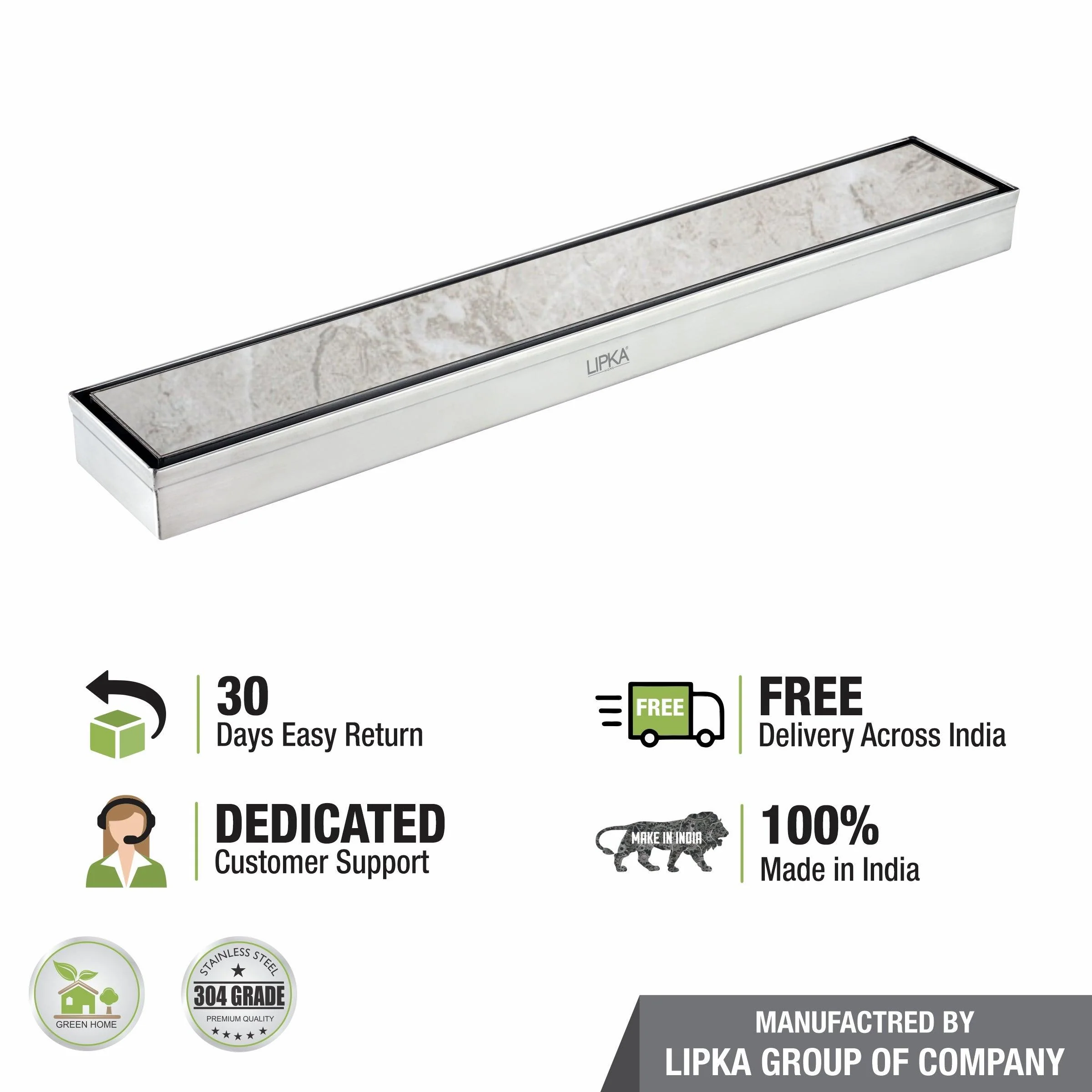 Tile Insert Shower Drain Channel (12 x 2 Inches) - LIPKA - Image 4