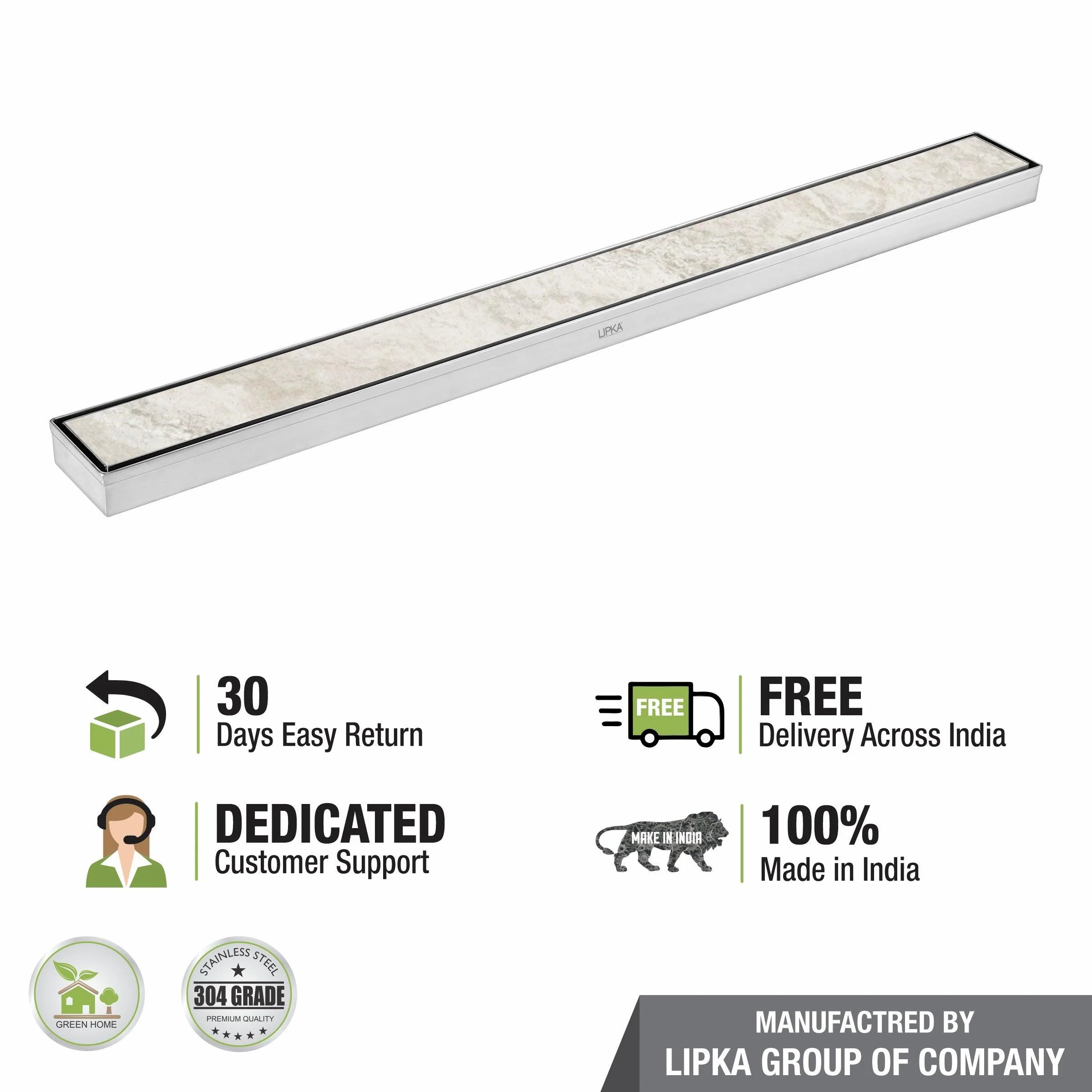 Tile Insert Shower Drain Channel (32 x 2 Inches) - LIPKA - Image 4