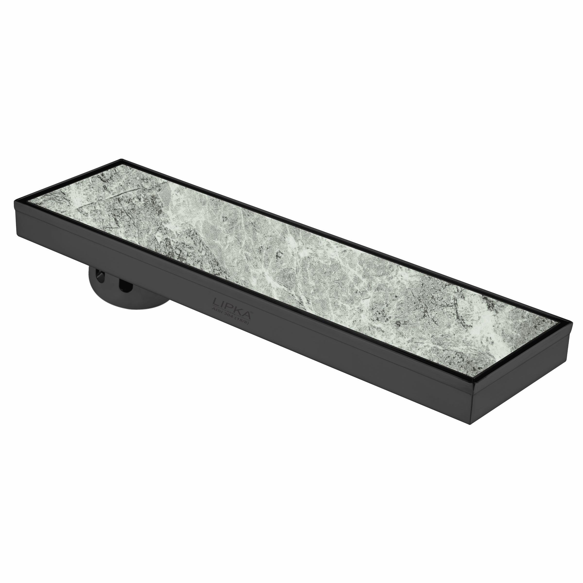 Tile Insert Shower Drain Channel - Black (32 x 5 Inches) - LIPKA