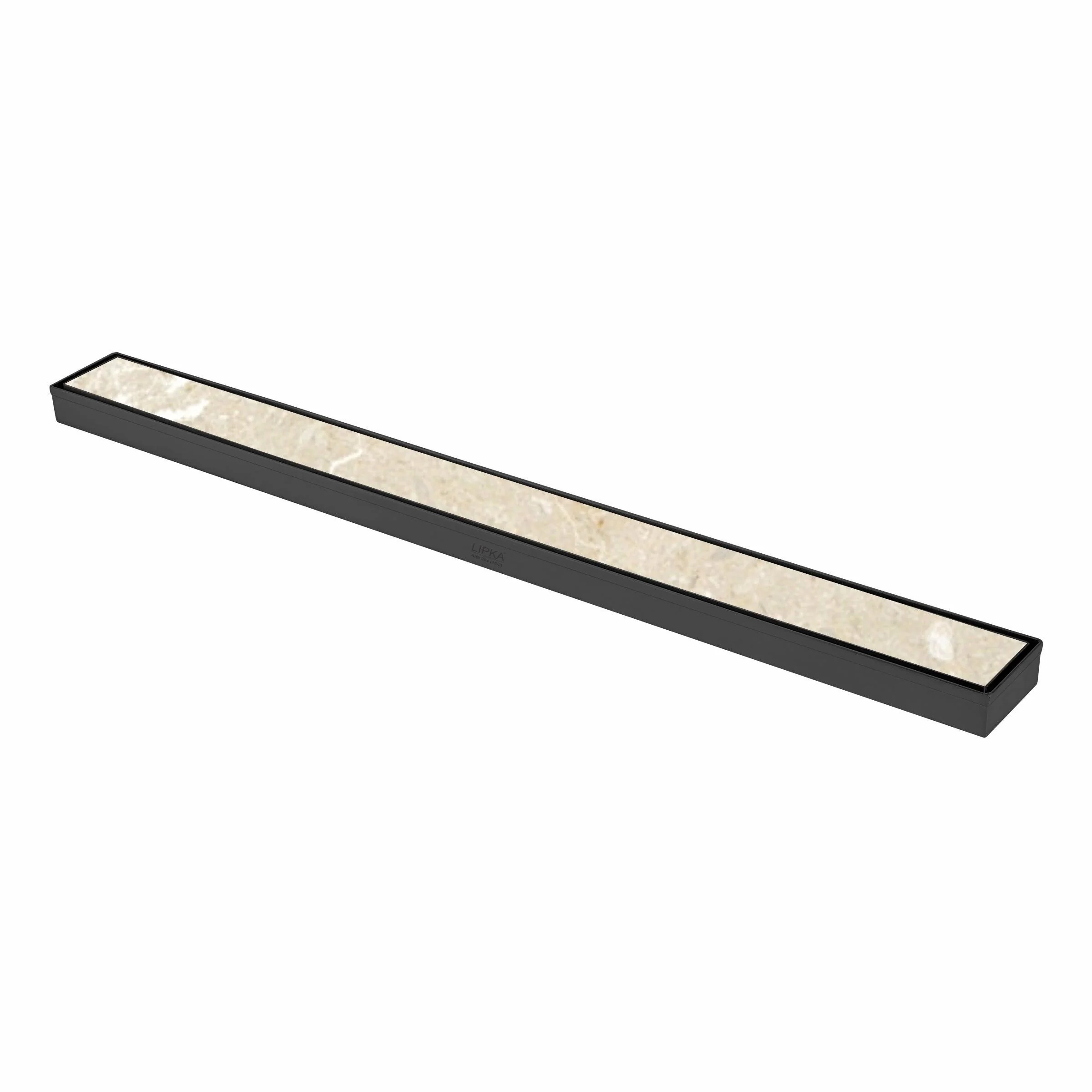 Tile Insert Shower Drain Channel - Black (36 x 2 Inches) - LIPKA