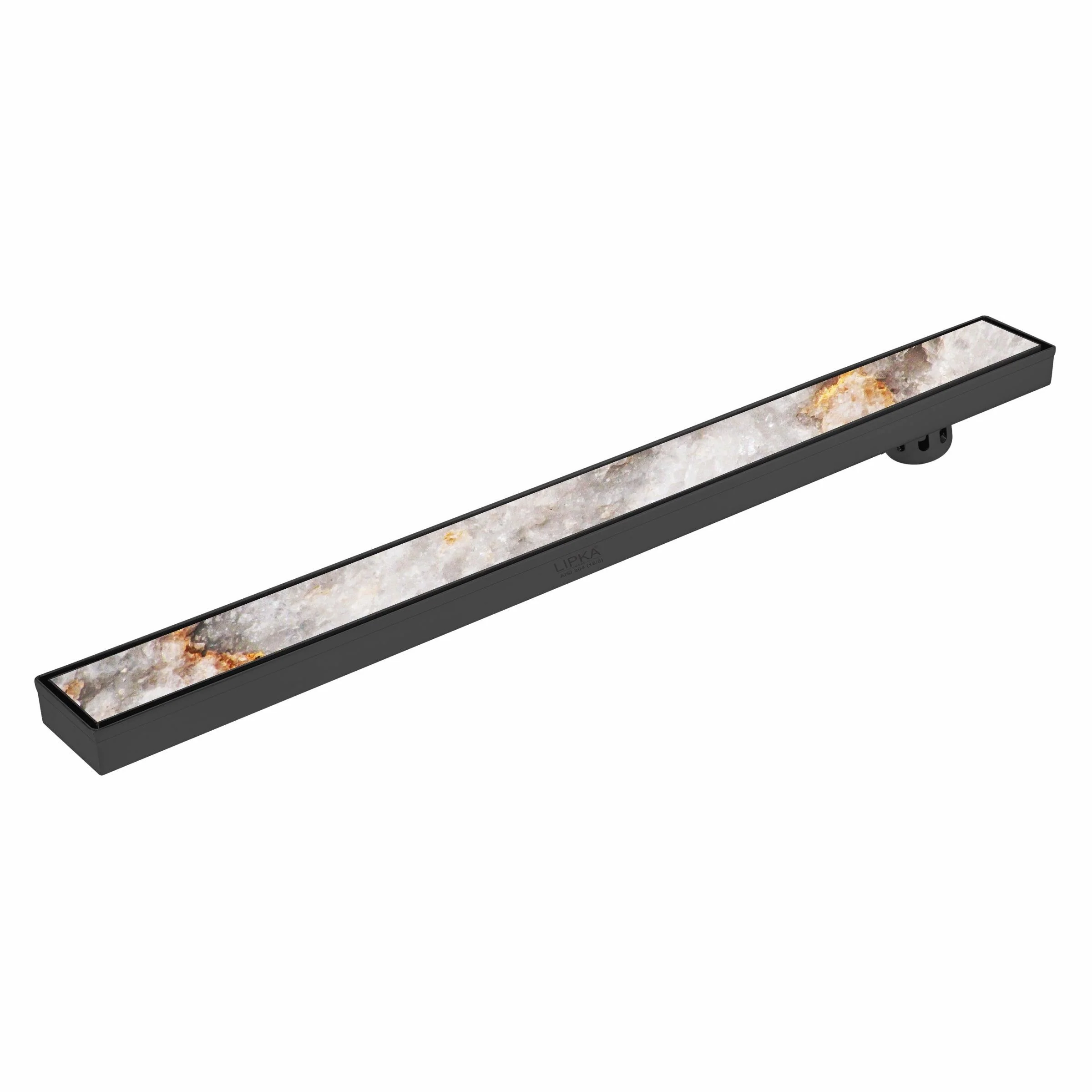 Tile Insert Shower Drain Channel - Black (36 x 3 Inches) - LIPKA