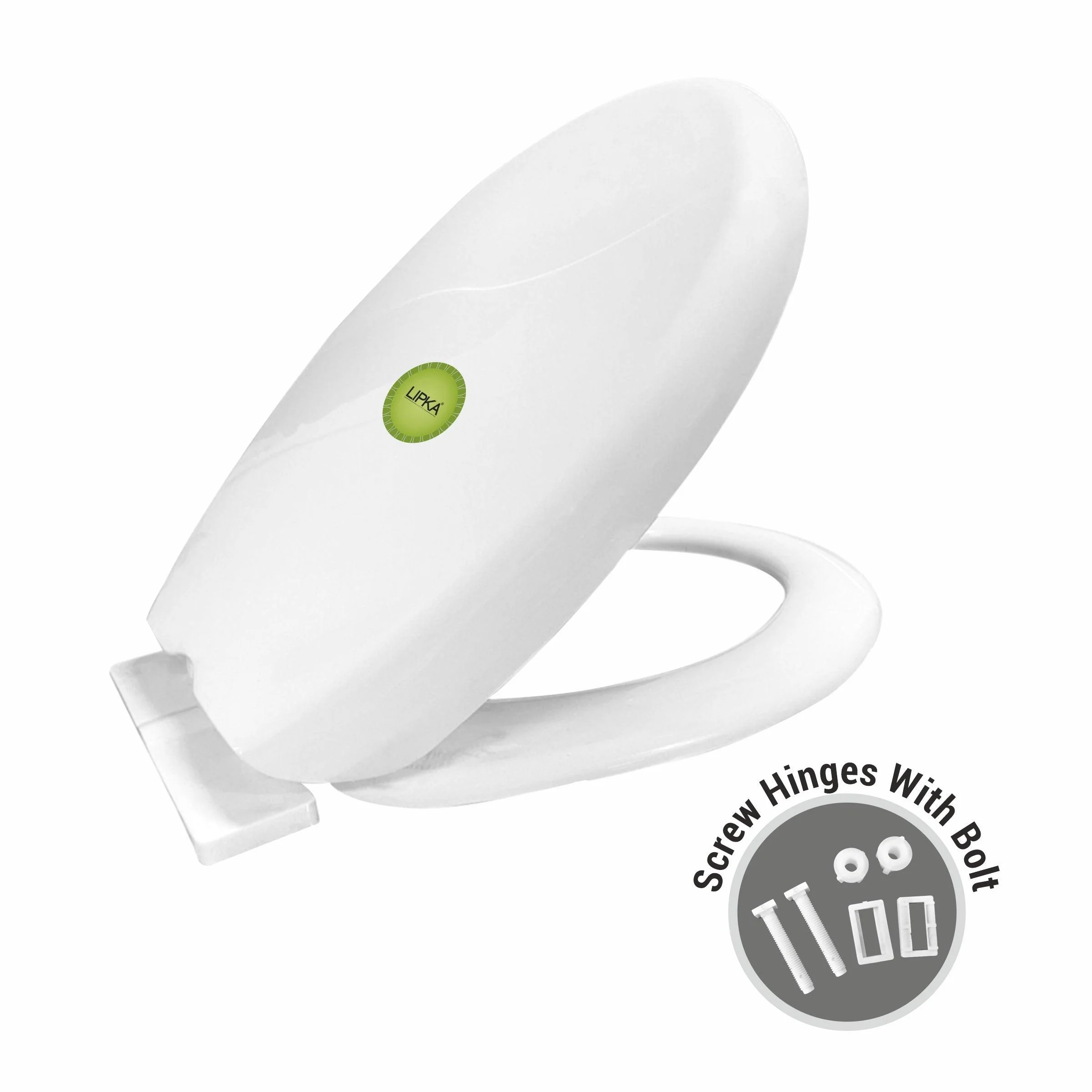 Oval Toilet Seat Cover PVC (White) |Commode not included| - LIPKA