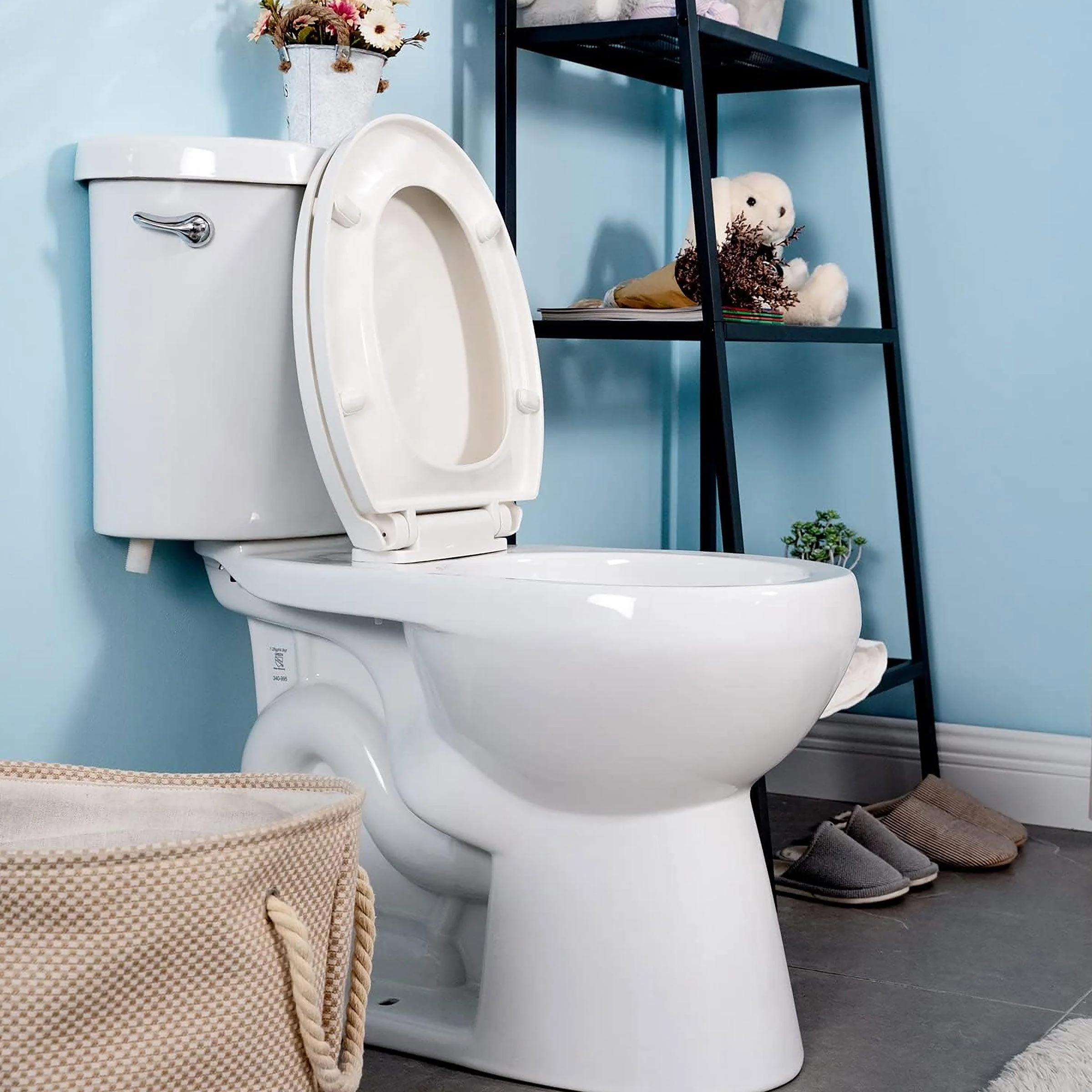 Oval Toilet Seat Cover PVC (White) |Commode not included| - LIPKA - Image 5