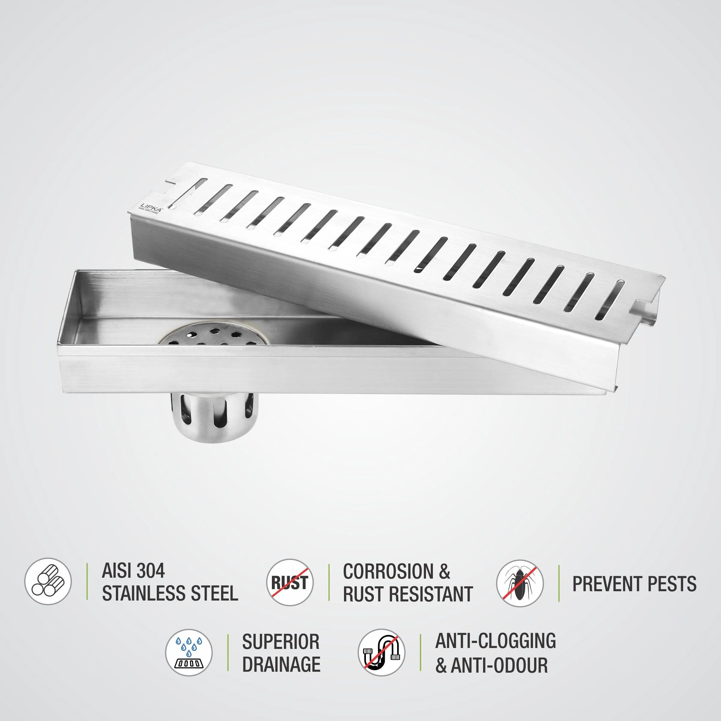Vertical Shower Drain Channel (24 x 3 Inches) - LIPKA - Image 4