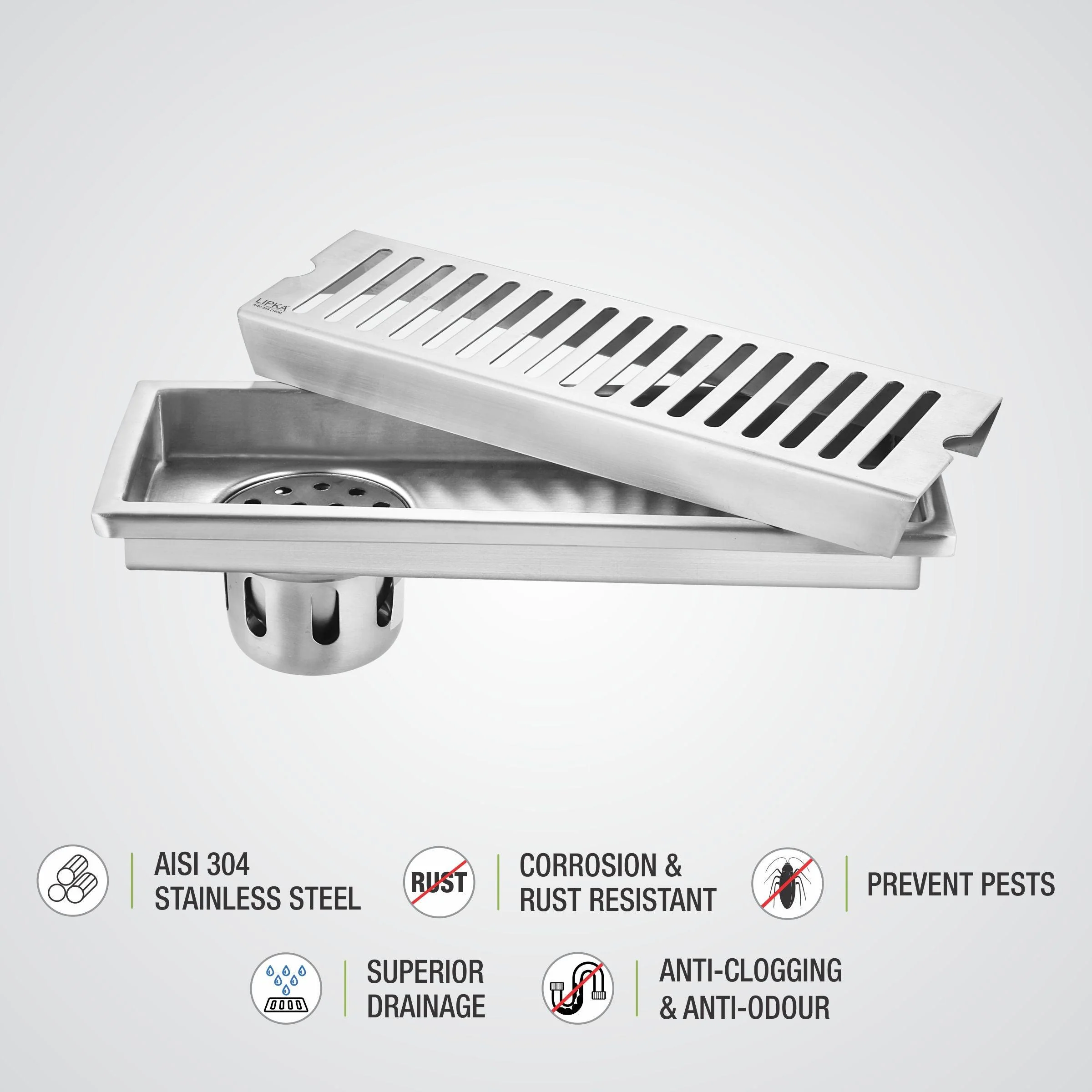 Vertical Shower Drain Channel (24 x 5 Inches) - LIPKA - Image 4