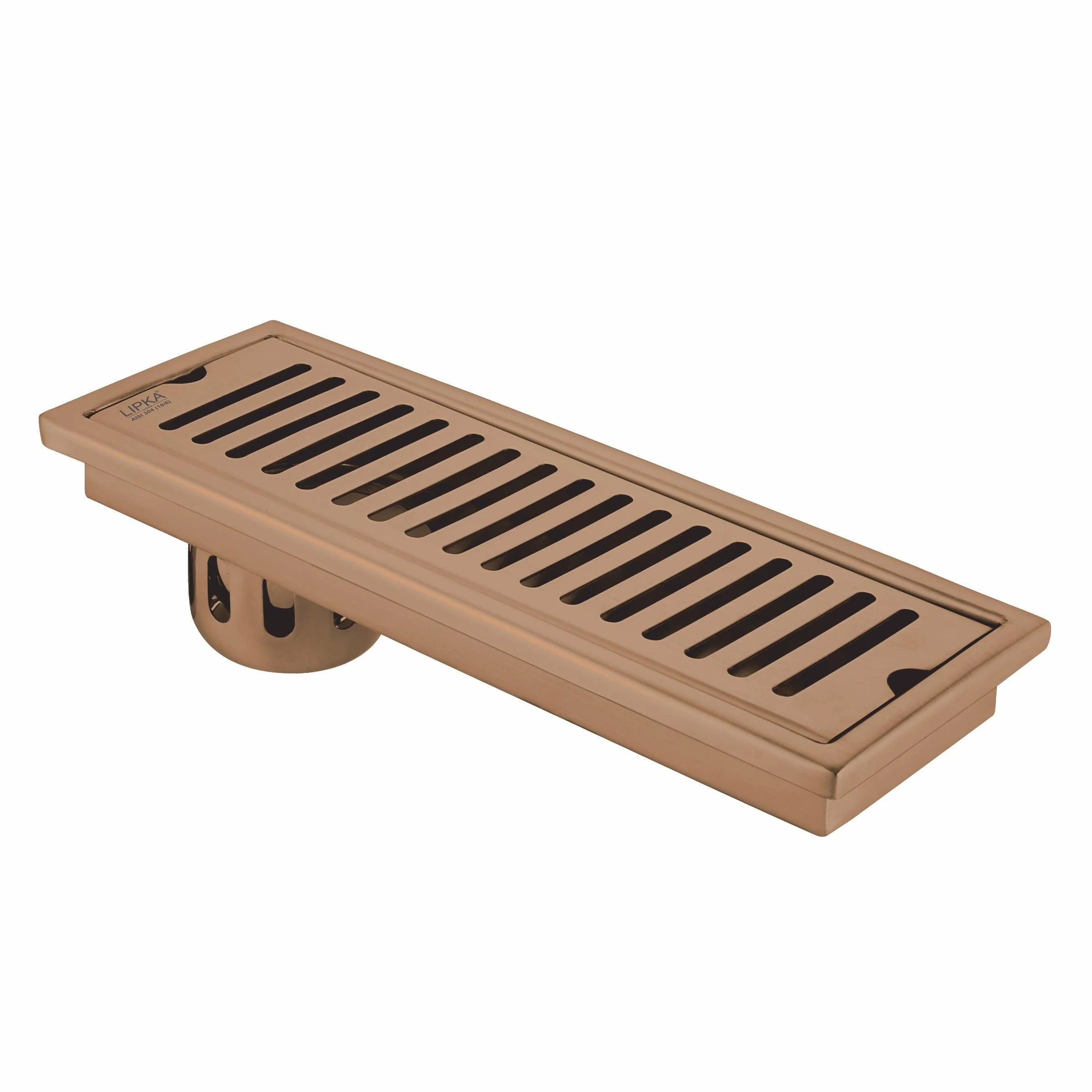 Vertical Shower Drain Channel - Antique Copper (24 x 4 Inches) - LIPKA