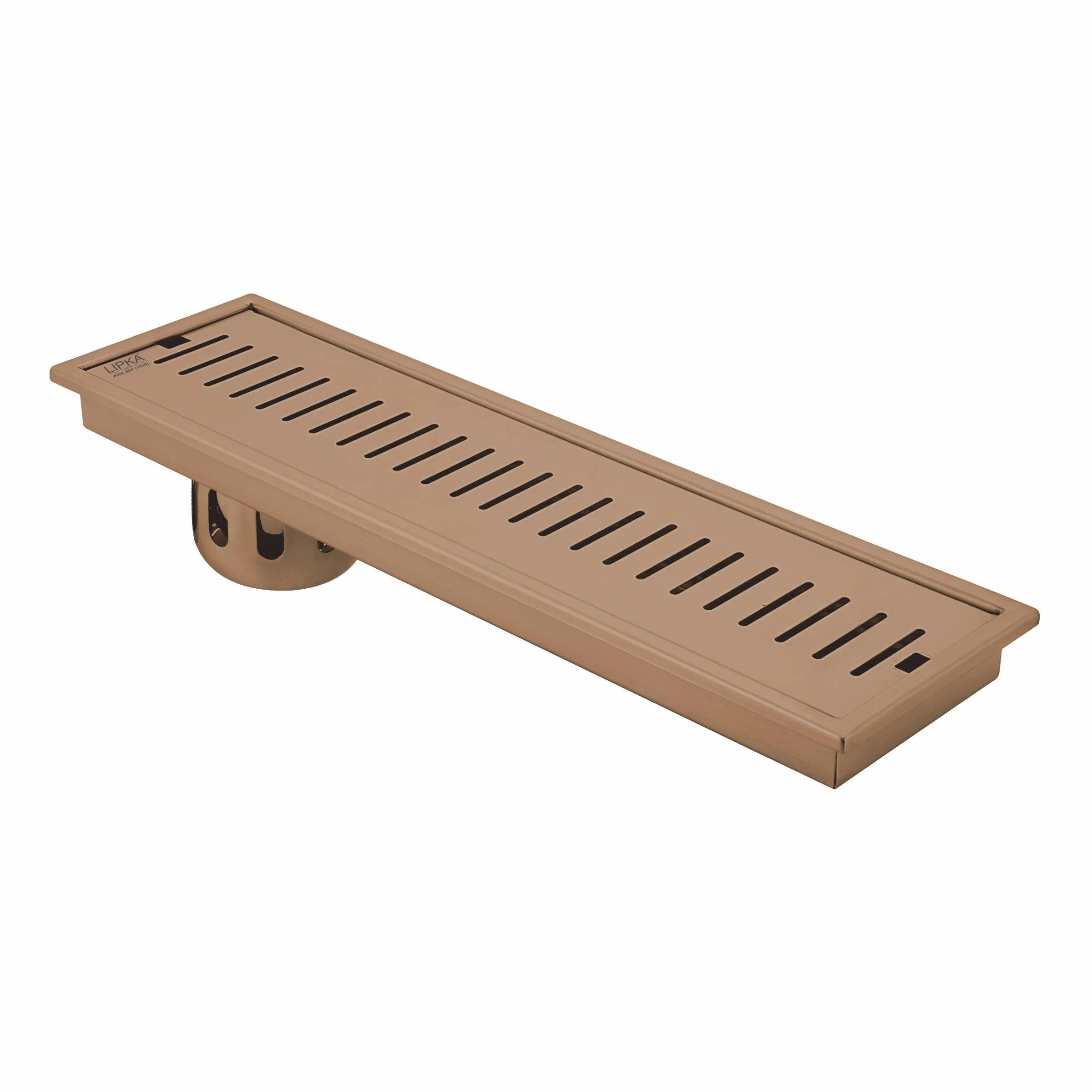 Vertical Shower Drain Channel - Antique Copper (36 x 5 Inches) - LIPKA