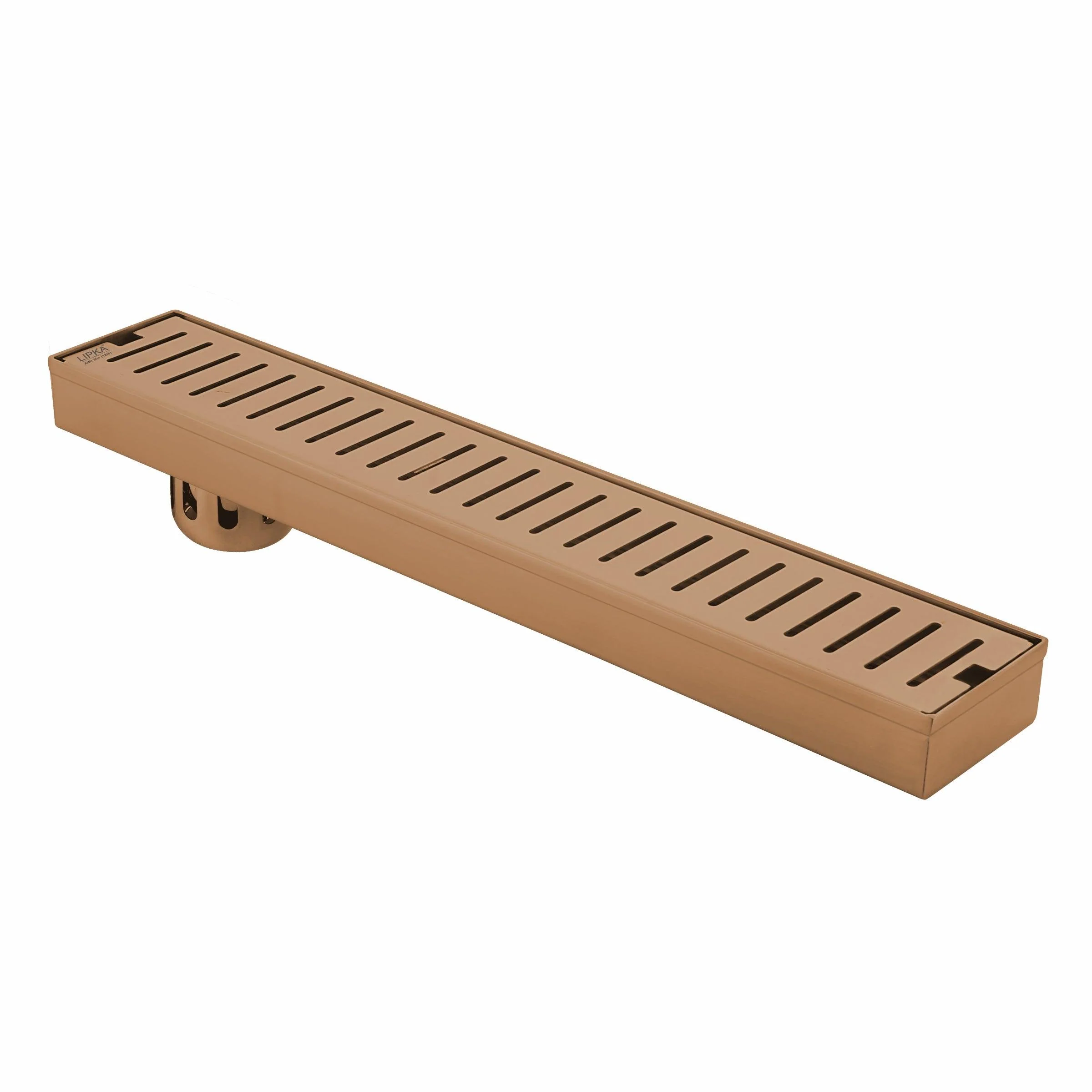 Vertical Shower Drain Channel - Antique Copper (48 x 3 Inches) - LIPKA