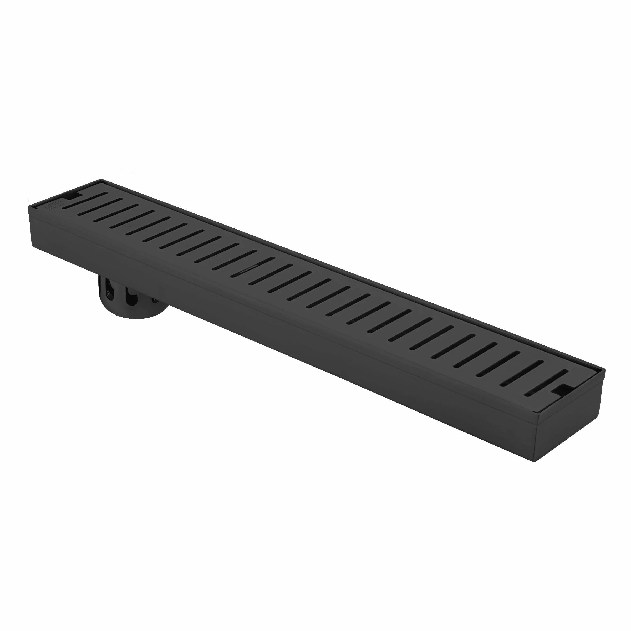Vertical Shower Drain Channel - Black (40 x 3 Inches) - LIPKA