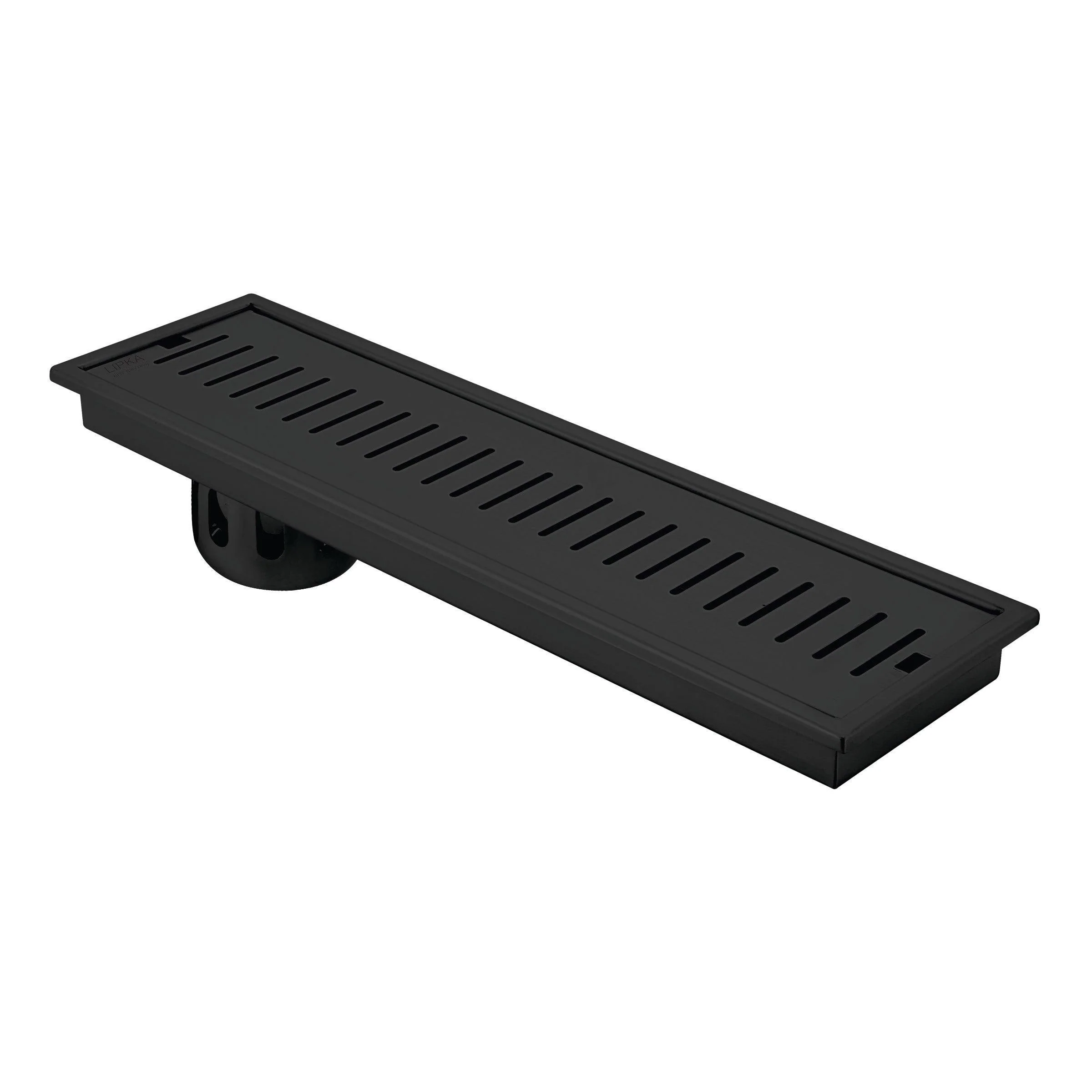 Vertical Shower Drain Channel - Black (48 x 5 Inches) - LIPKA