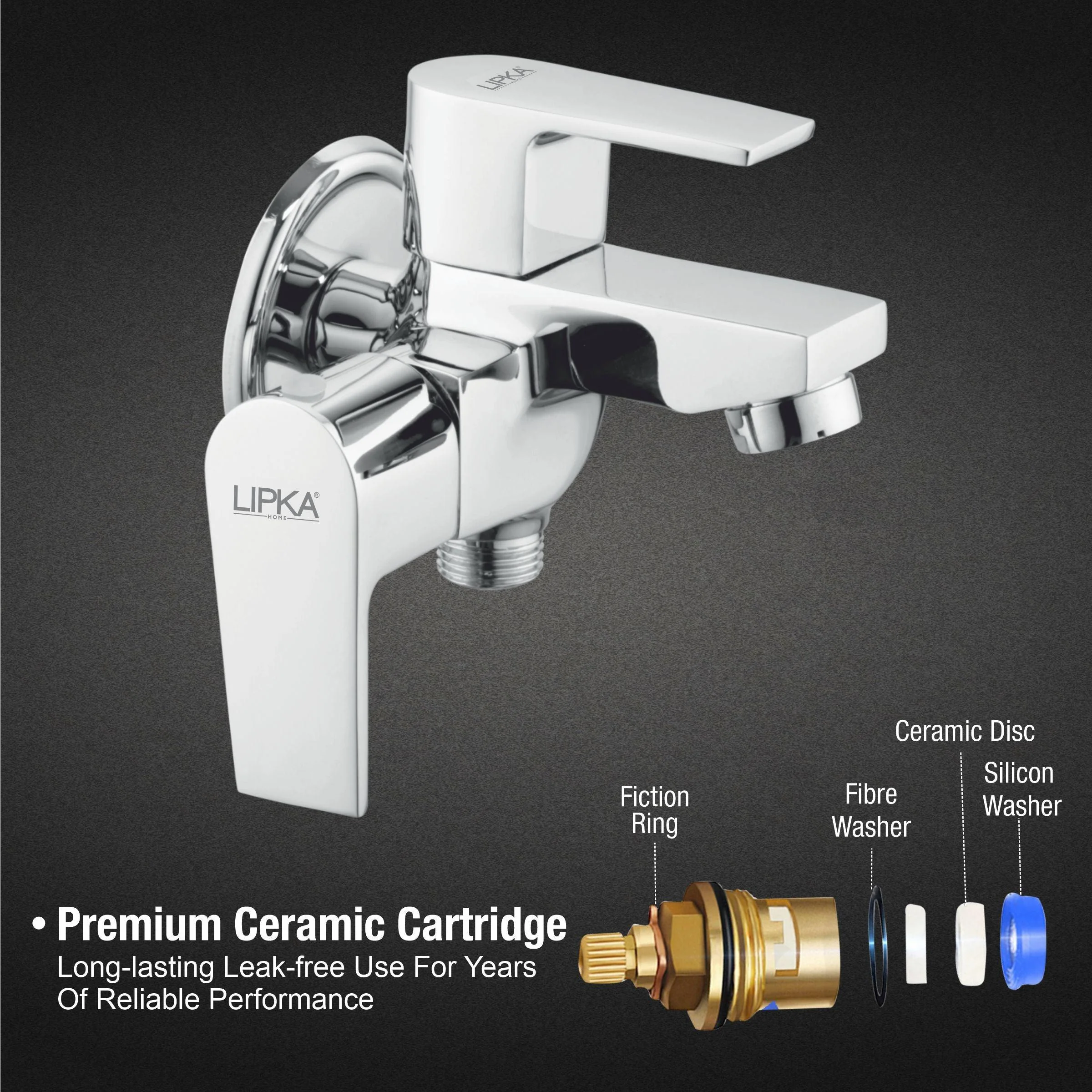 Victory Two Way Bib Tap Faucet (Double Handle) - LIPKA - Image 3