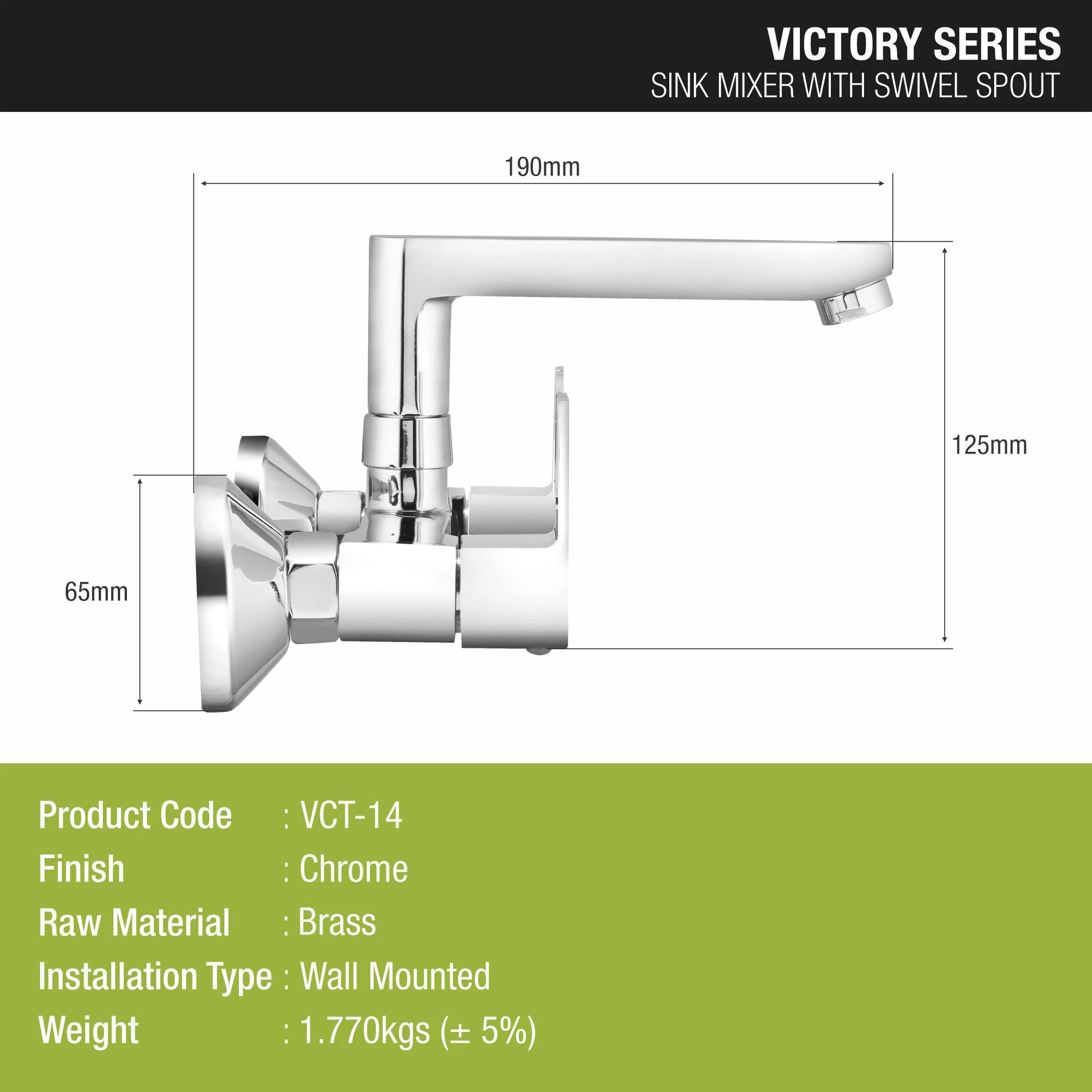 Victory Sink Mixer with Swivel Spout Faucet - LIPKA - Image 2