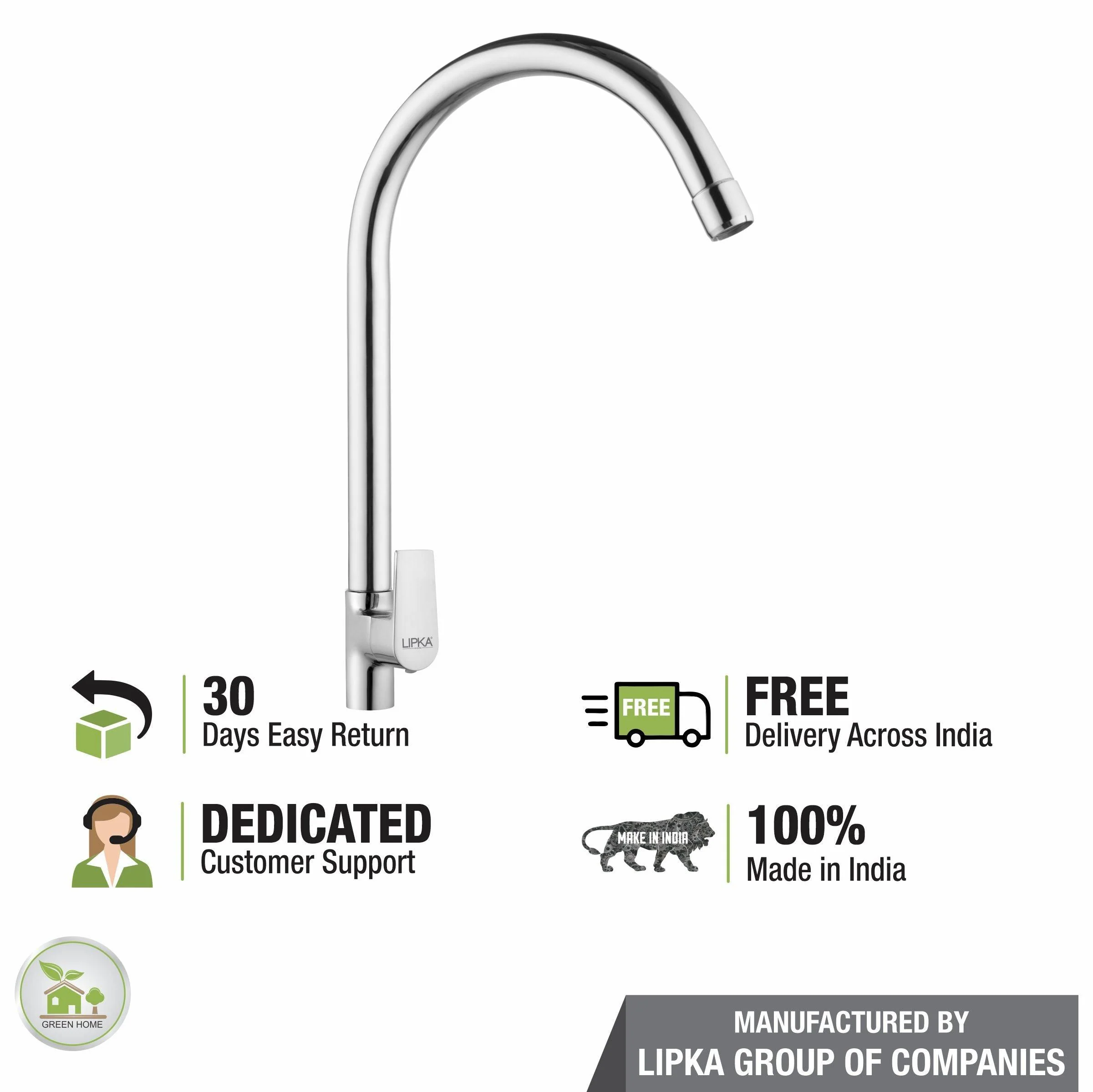 Victory Swan Neck with Large (20 Inches) Round Swivel Spout Faucet - LIPKA - Image 6