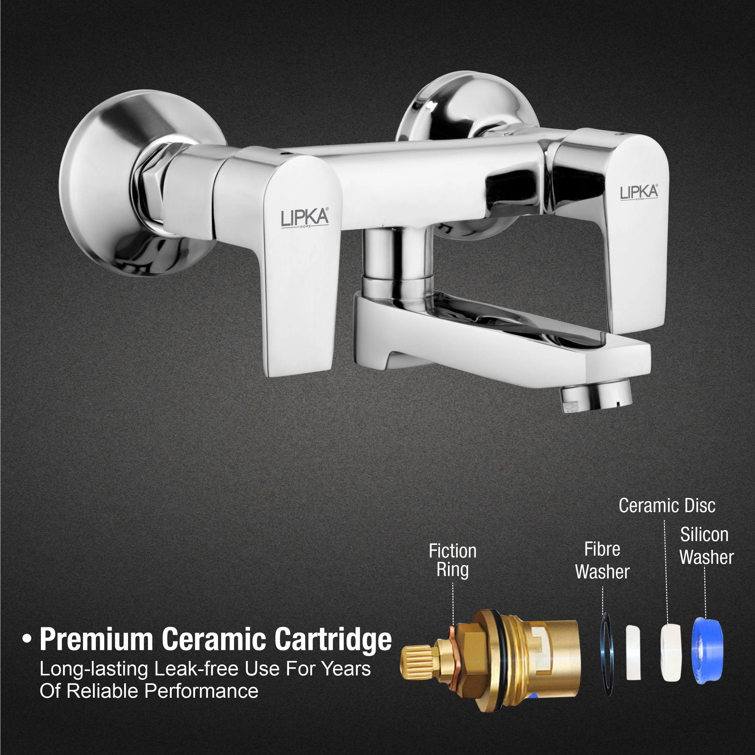 Victory Wall Mixer Brass Faucet - LIPKA - Image 3