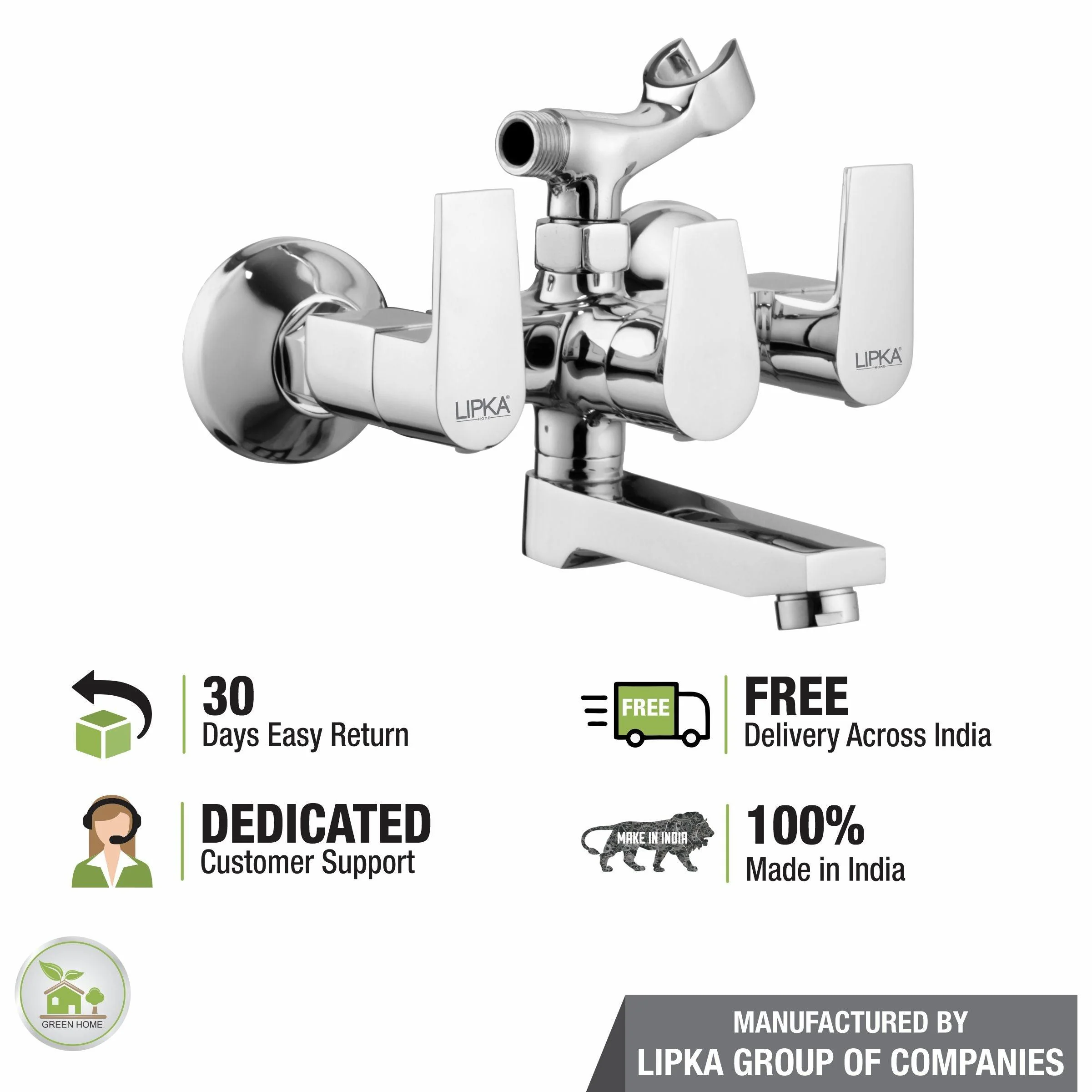 Victory Telephonic Wall Mixer Brass Faucet - LIPKA - Image 6