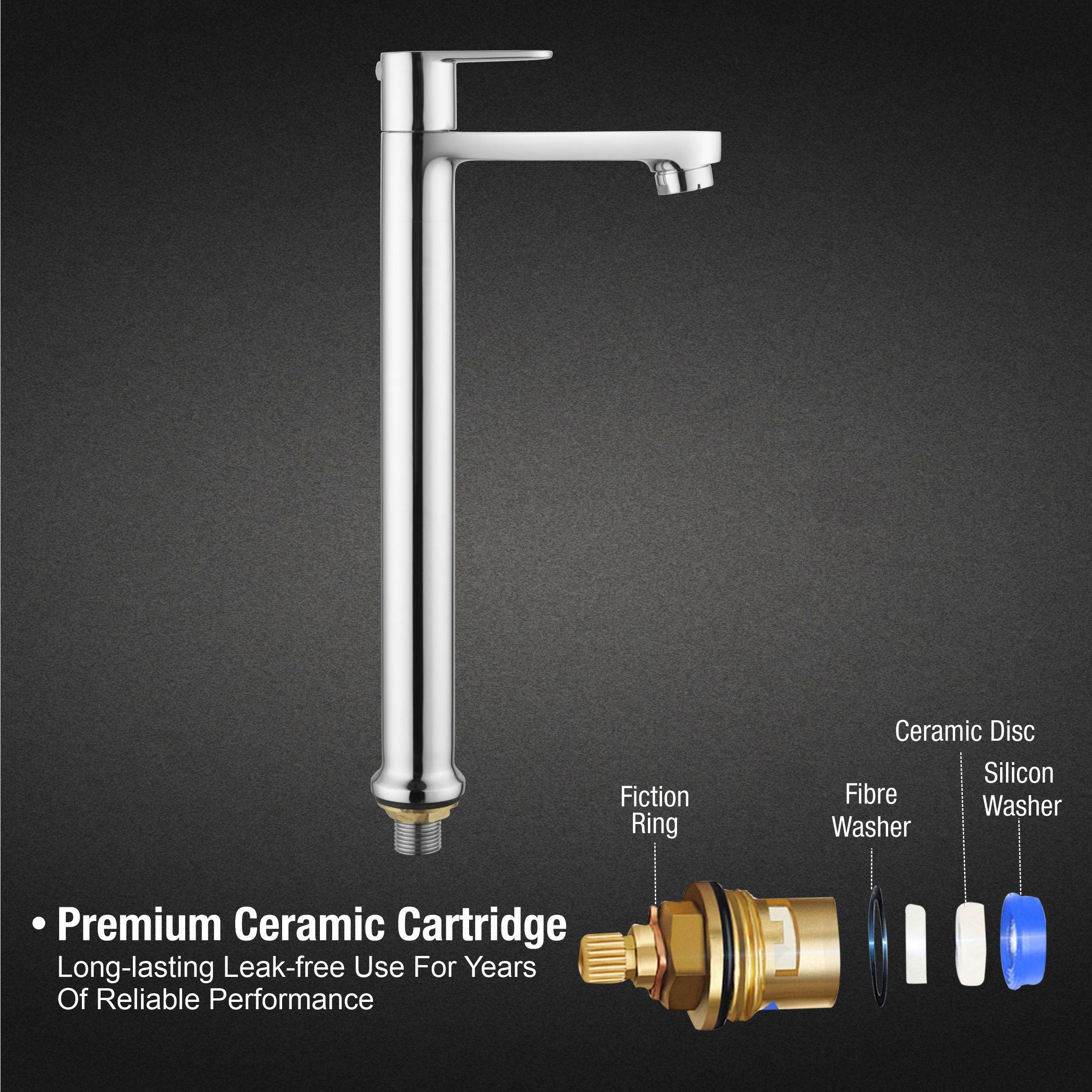 Virgo Pillar Tap Tall Body Brass Faucet- LIPKA - Image 4