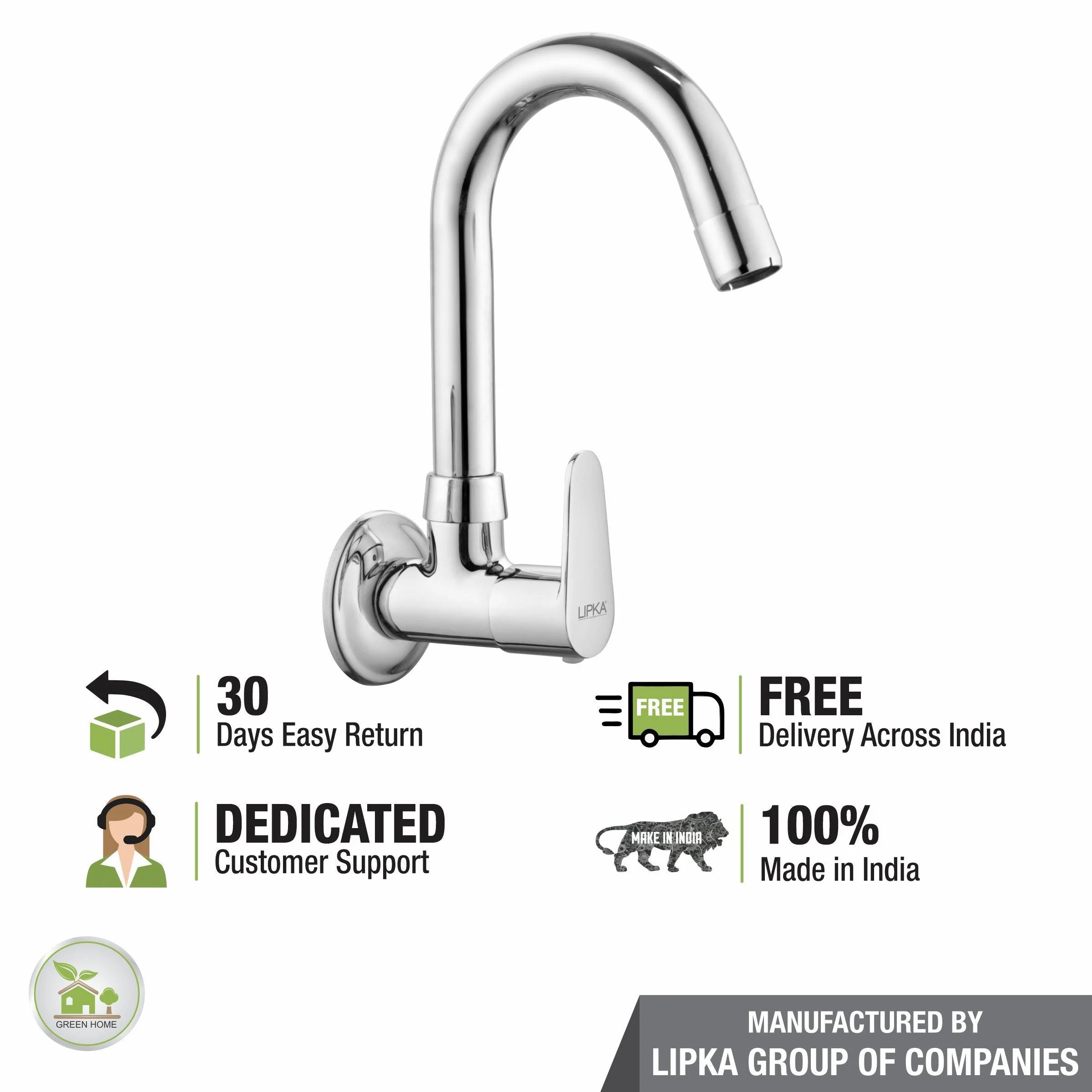 Virgo Sink Tap Brass Faucet with Round Swivel Spout (12 Inches) - LIPKA - Image 6