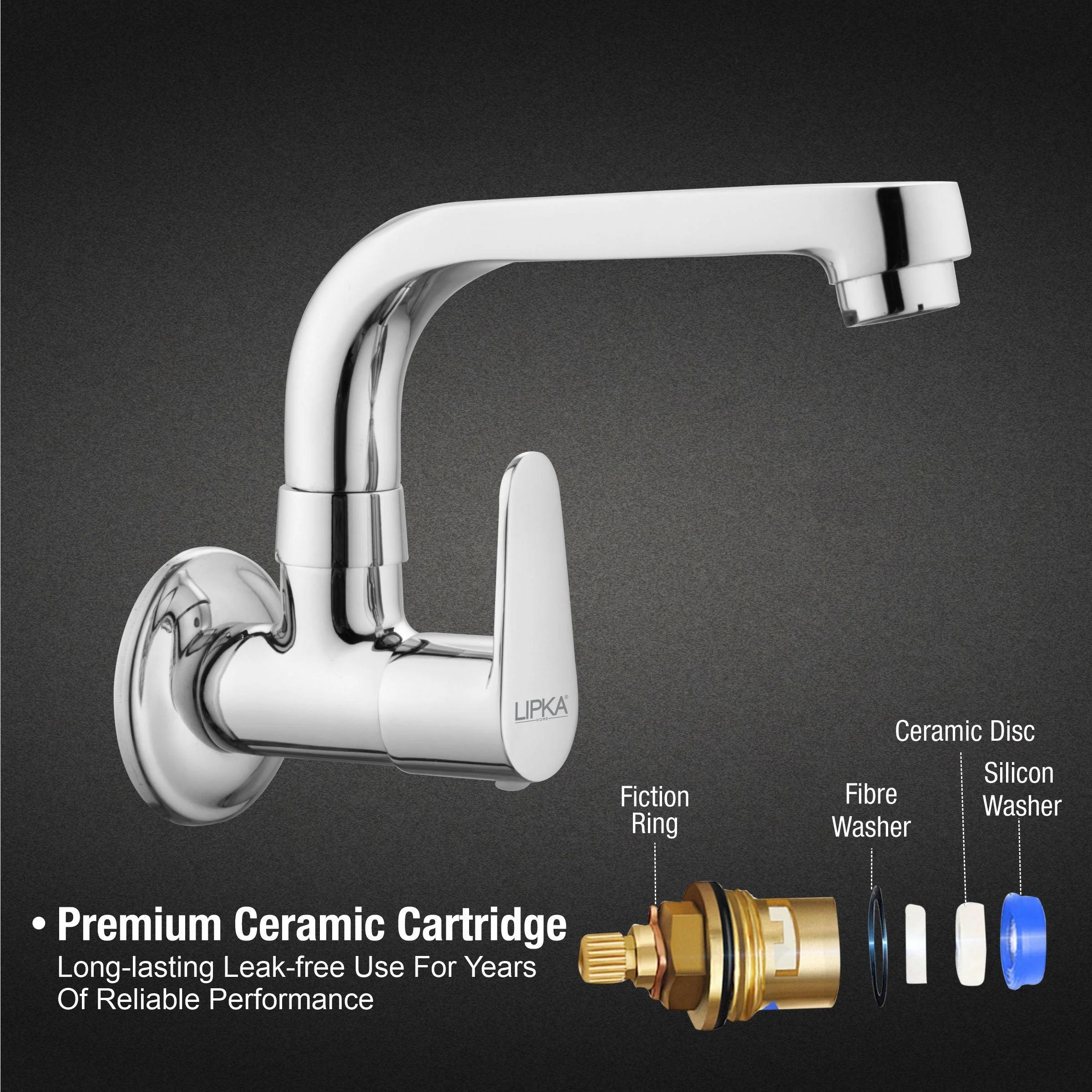 Virgo Sink Tap with Swivel Spout Brass Faucet - LIPKA - Image 3