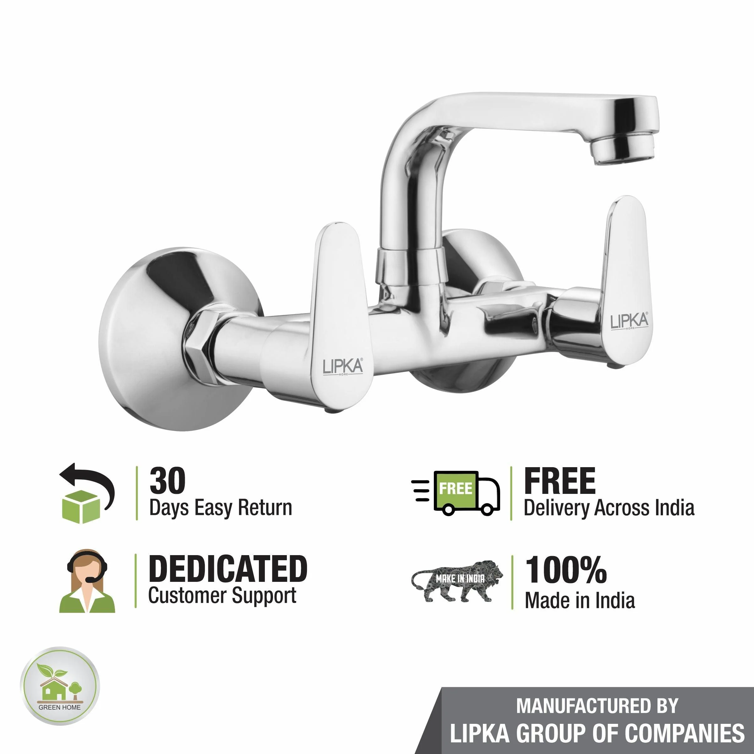 Virgo Sink Mixer Brass Faucet with Swivel Spout Faucet - LIPKA - Image 6