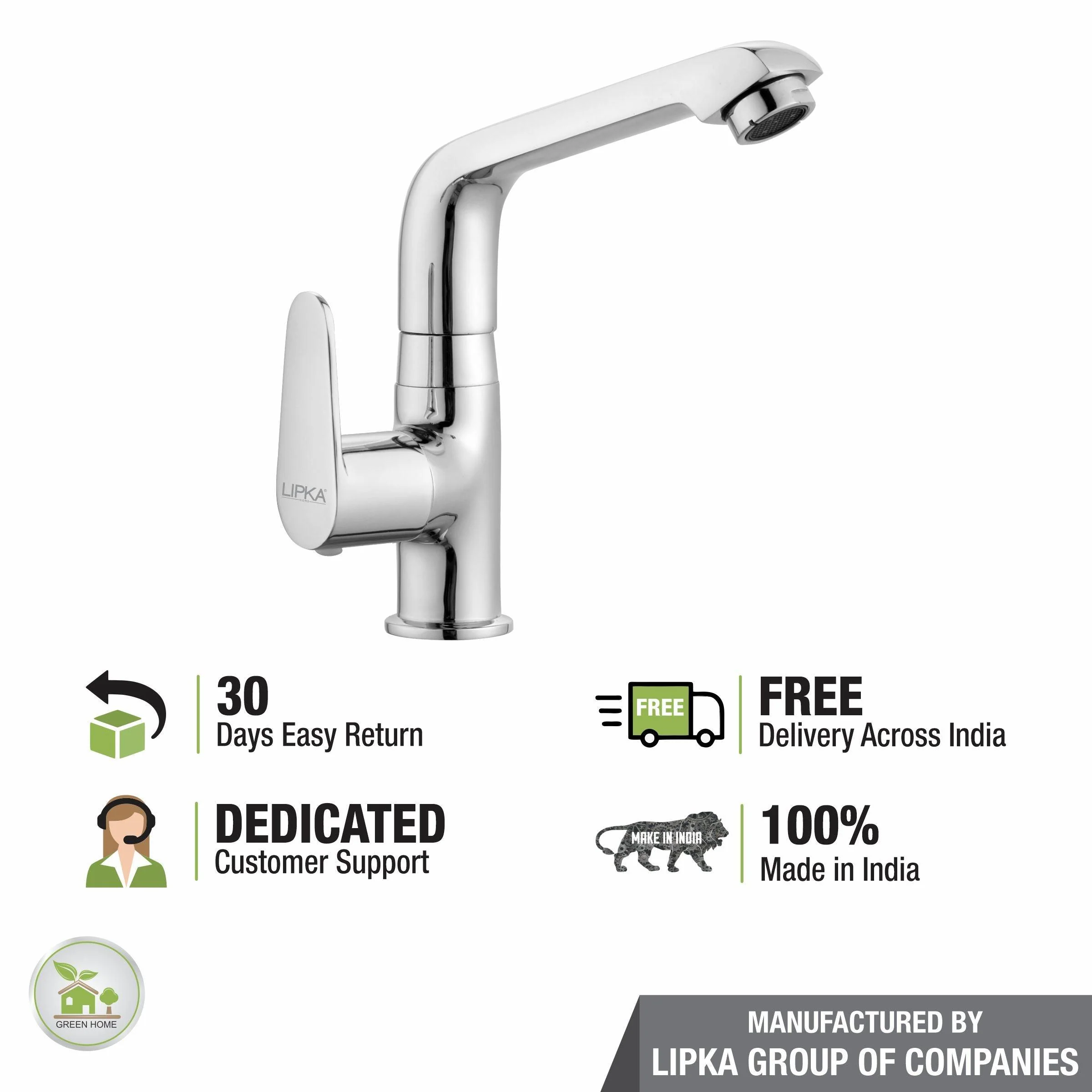 Virgo Swan Neck with Swivel Spout Faucet - LIPKA - Image 3
