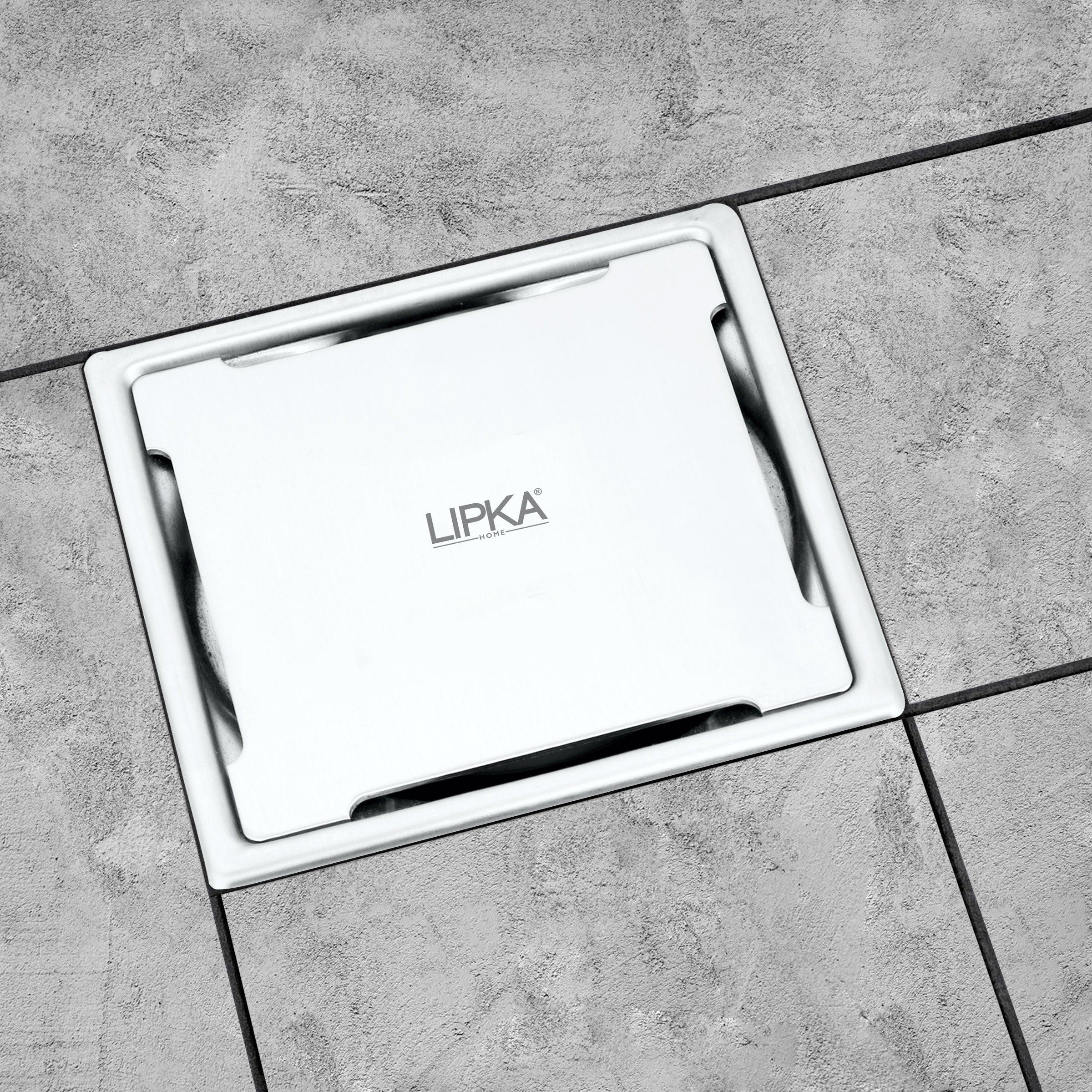 Yellow Exclusive Square Flat Cut Floor Drain (5 x 5 Inches) with Cockroach Trap - LIPKA - Image 4