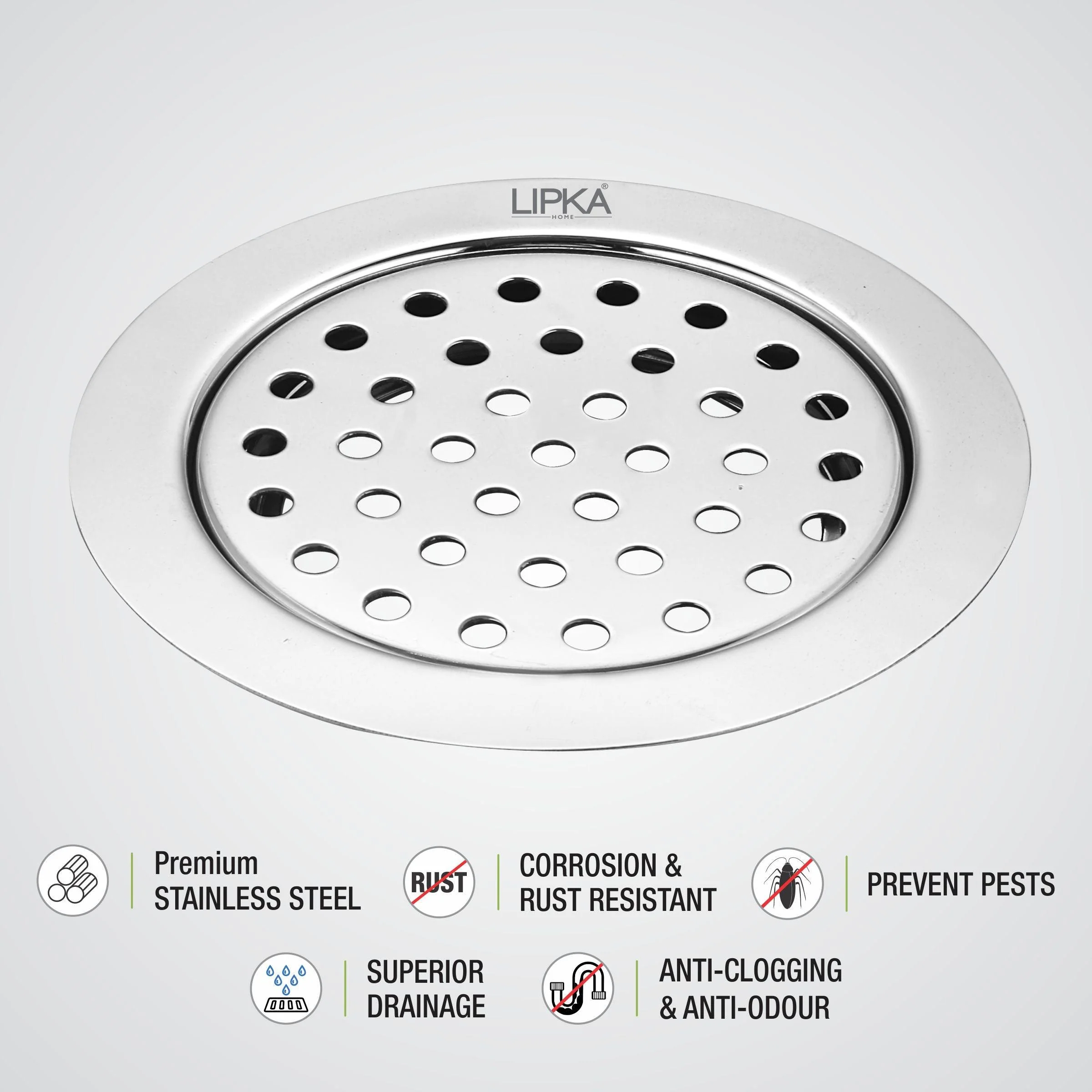 YU Round Floor Drain (5 inches) - LIPKA - Image 3